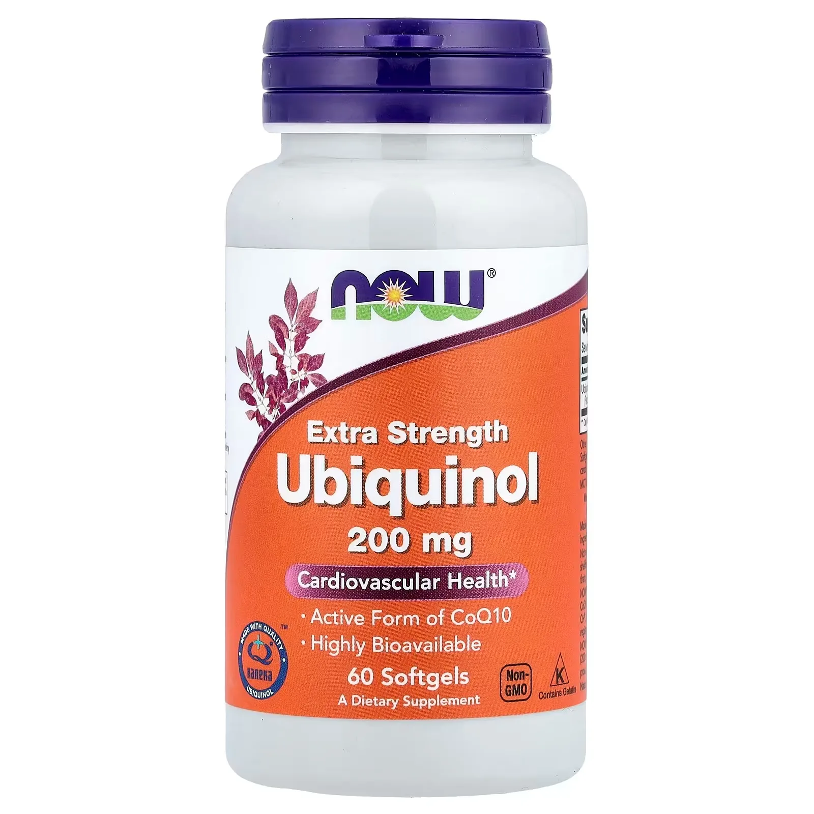 NOW Foods Ubiquinol, 200 mg, 60 capsules à enveloppe molle - MagniMarket