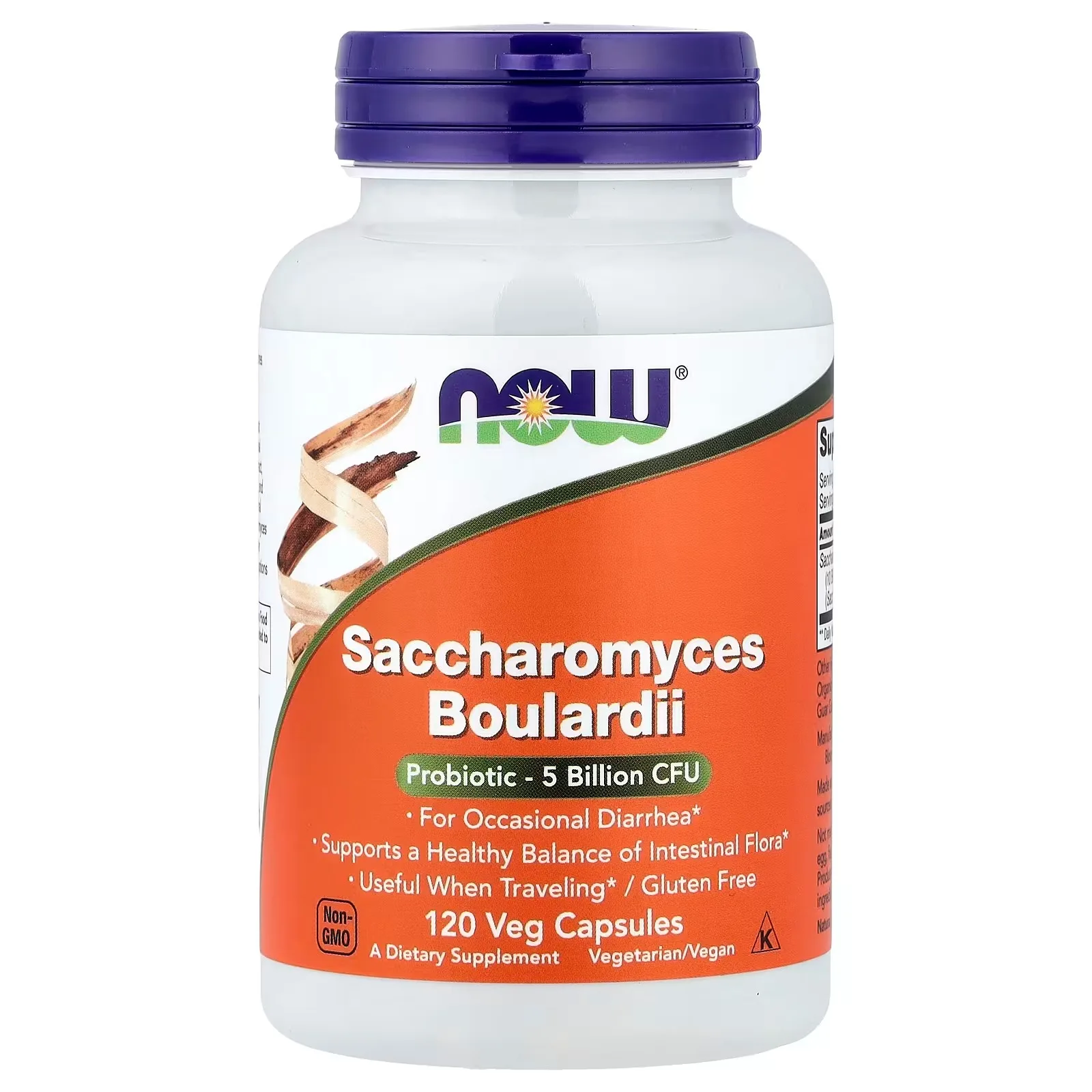 Saccharomyces Boulardii, 5 milliards d'UFC, 120 capsules végétariennes - MagniMarket