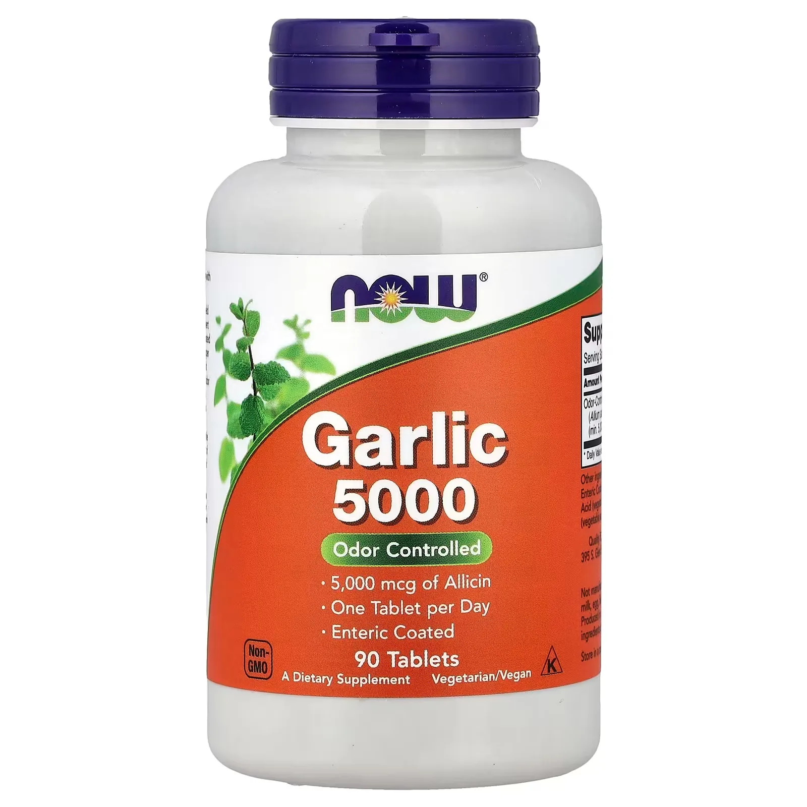 NOW Foods GARLIC 5000, Ail 5000, 90 comprimés (500 mg pièce) - MagniMarket