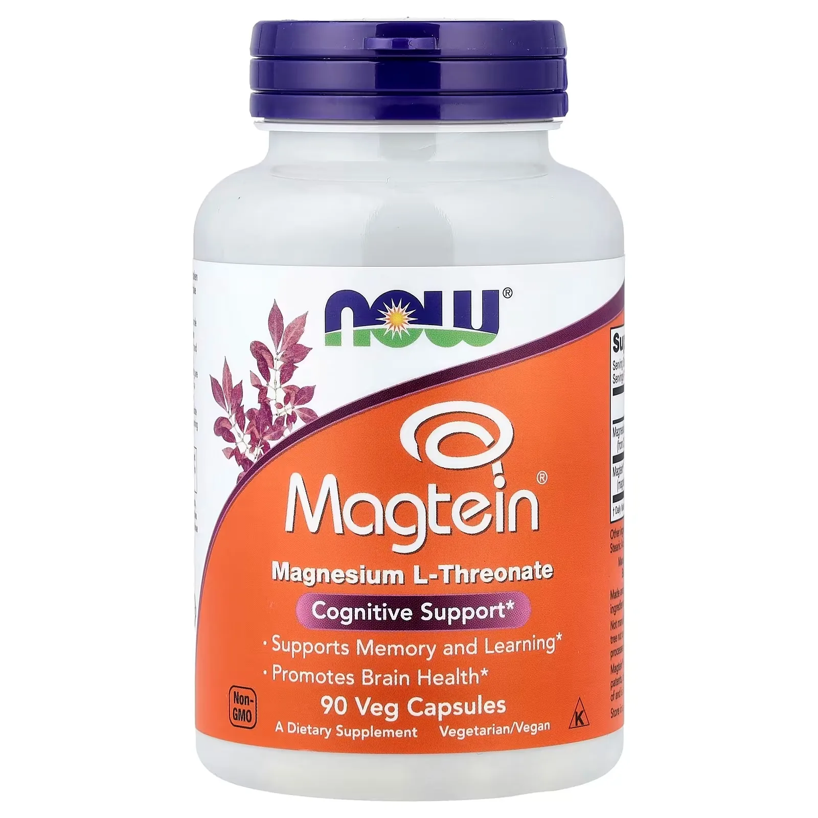 NOW Foods Magtein - Magnésium L-Thréonate - 90 Capsules Végétales - MagniMarket