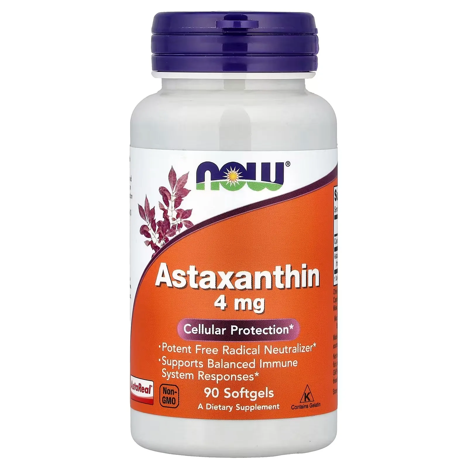 NOW Foods, Astaxanthin, 4 mg, 90 Softgels - MagniMarket