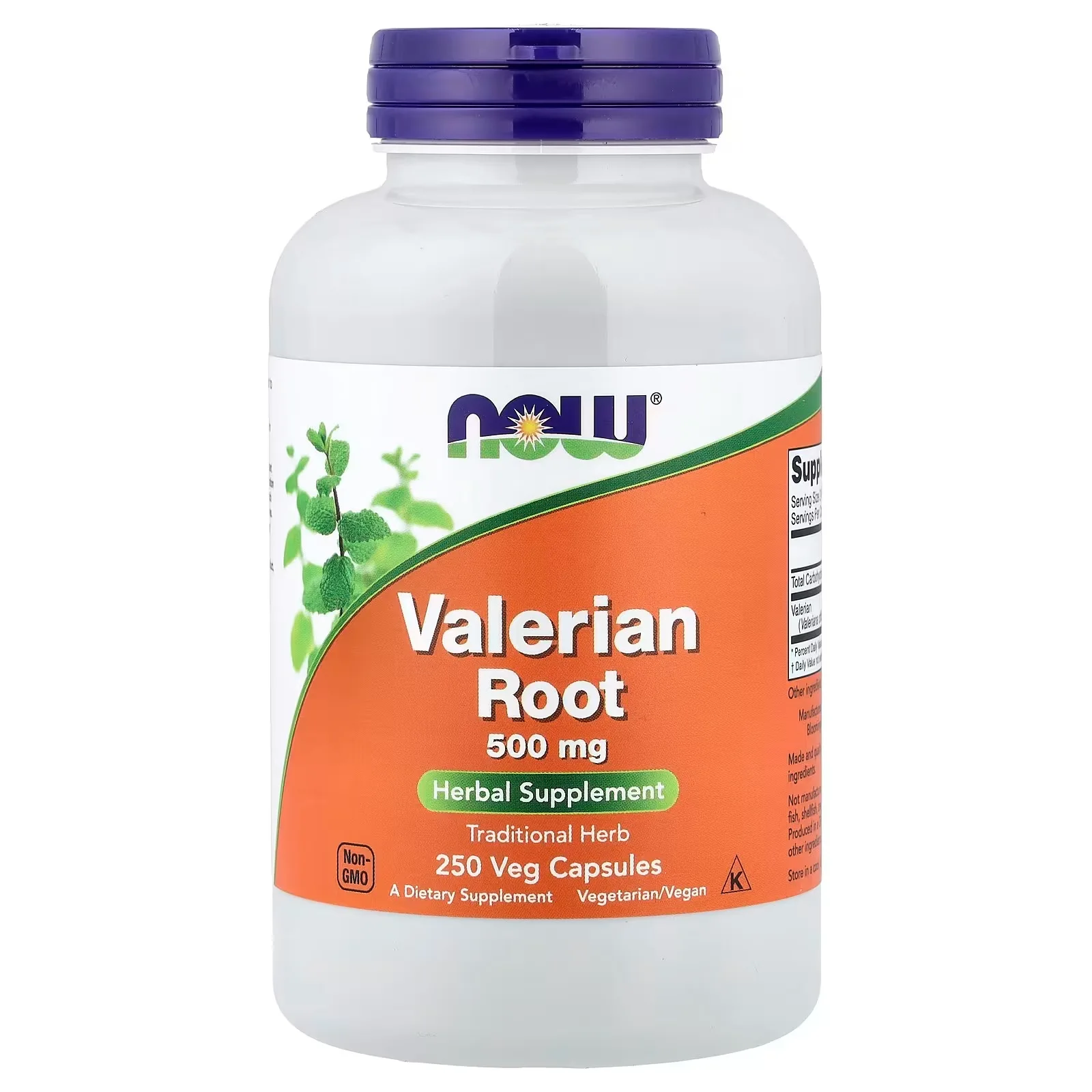 NOW Foods, VALERIAN ROOT, Racine de valériane, 500 mg, 250 capsules végétales - MagniMarket