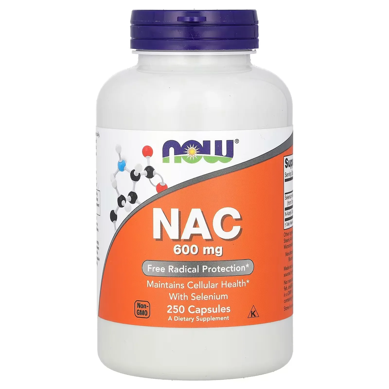 NOW Foods, NAC, 600 mg, 250 capsules - MagniMarket