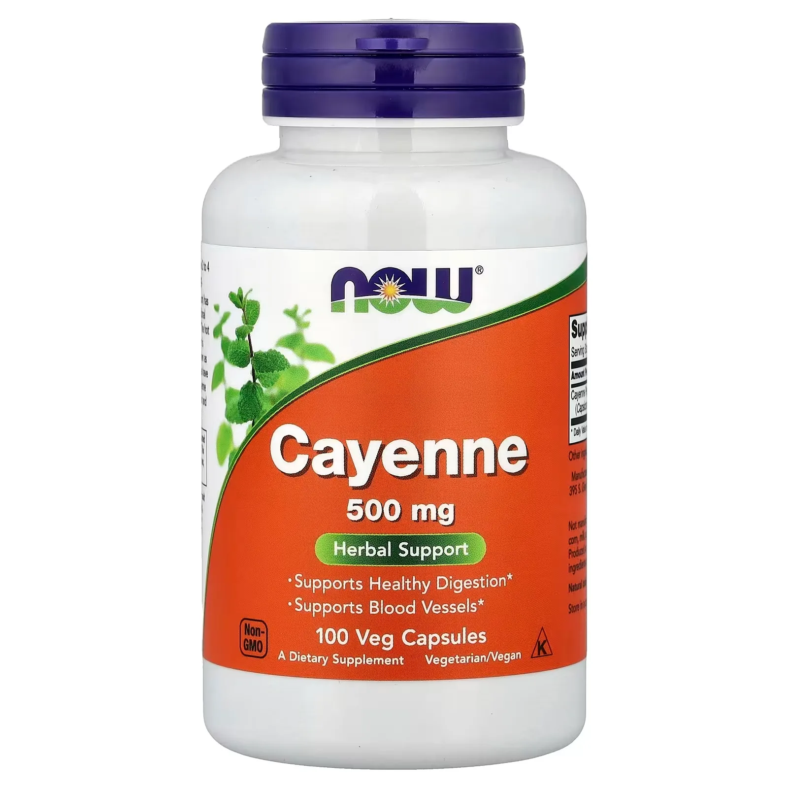 NOW Foods, Cayenne, 500 mg, 100 capsules végétariennes - MagniMarket