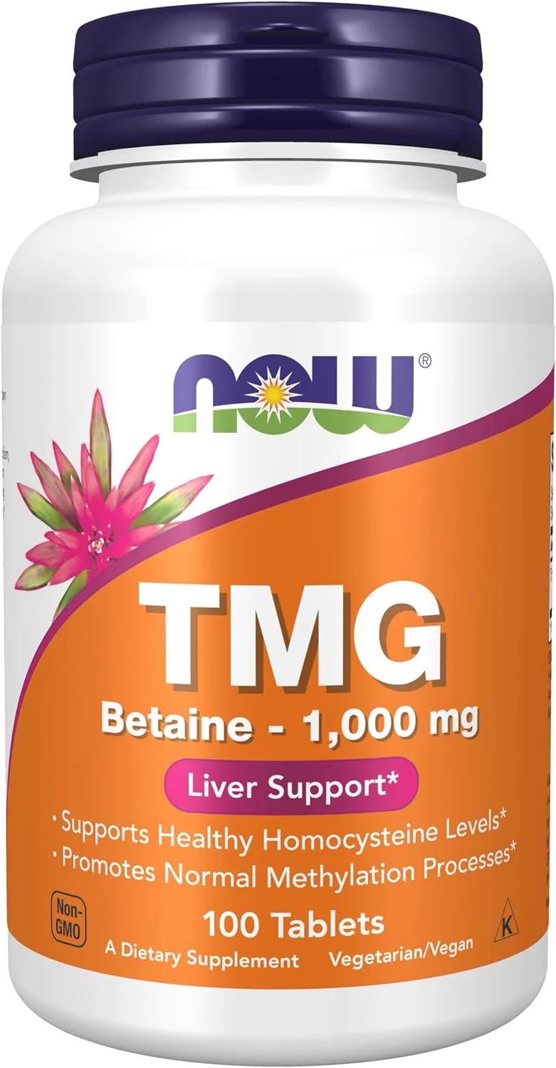 NOW Foods, TMG, 1000 mg, 100 comprimés - MagniMarket