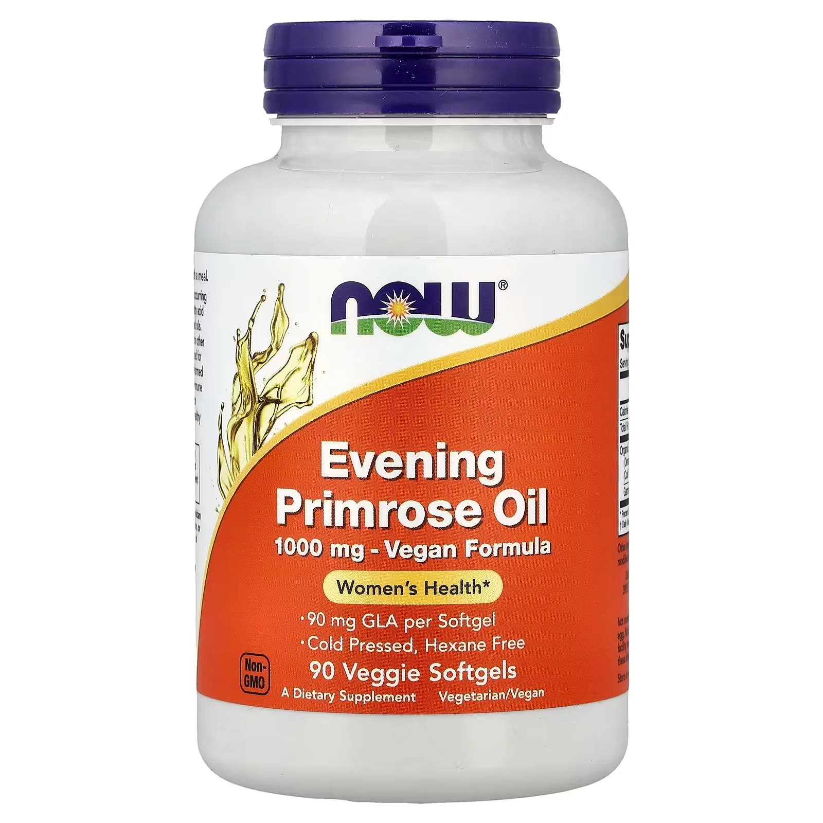 NOW FOODS,  EVENING PRIMROSE OIL , Huile d'onagre, 1000 mg, 90 capsules végétales à enveloppe molle - MagniMarket