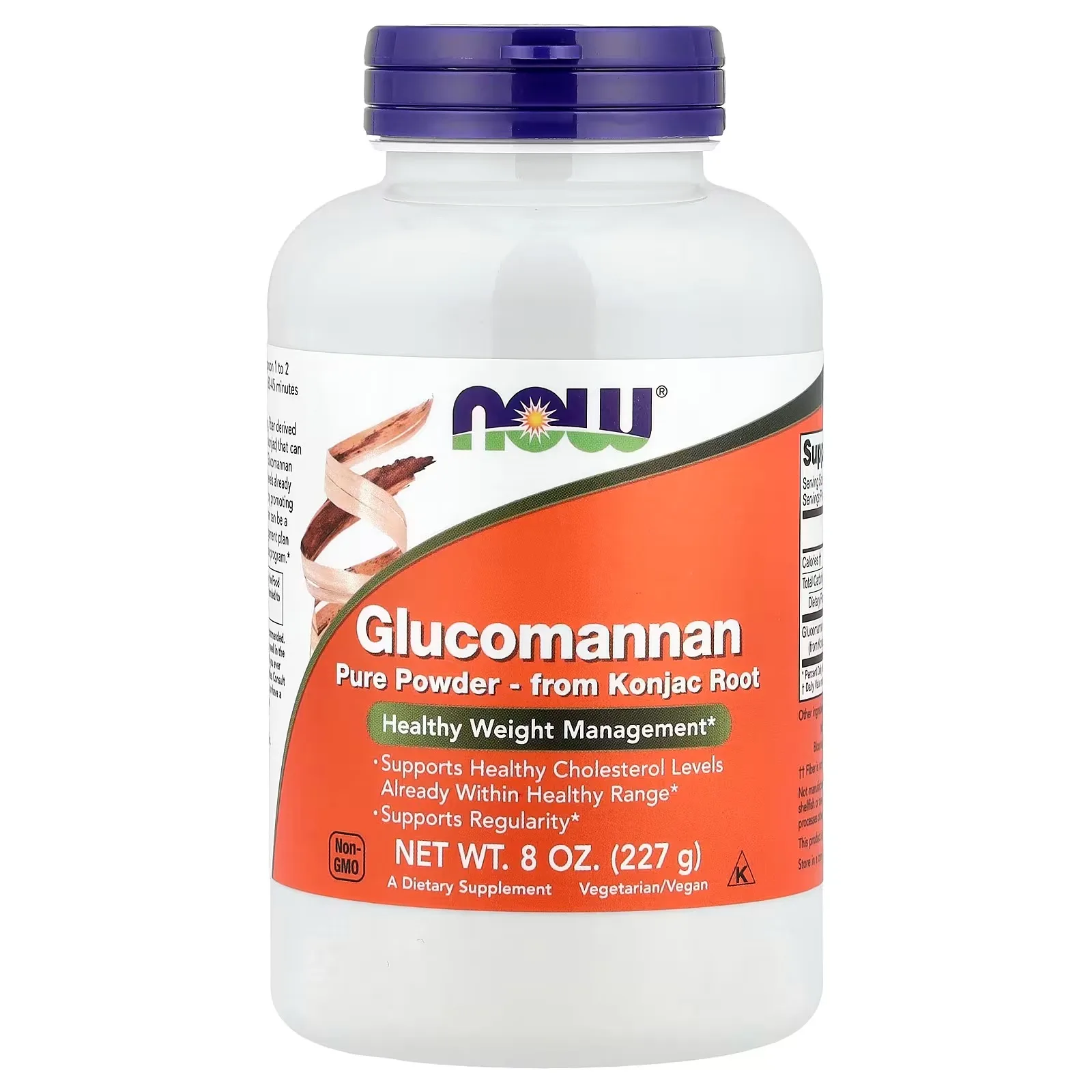 NOW Foods, Glucomannane, Poudre pure, 227 g - MagniMarket