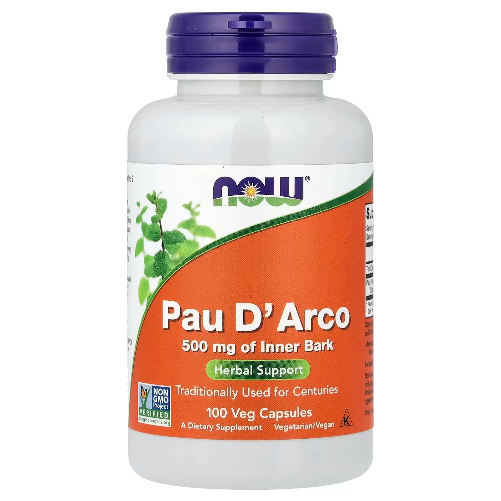 NOW Foods, Pau d'arco, 500 mg, 100 capsules végétariennes - MagniMarket