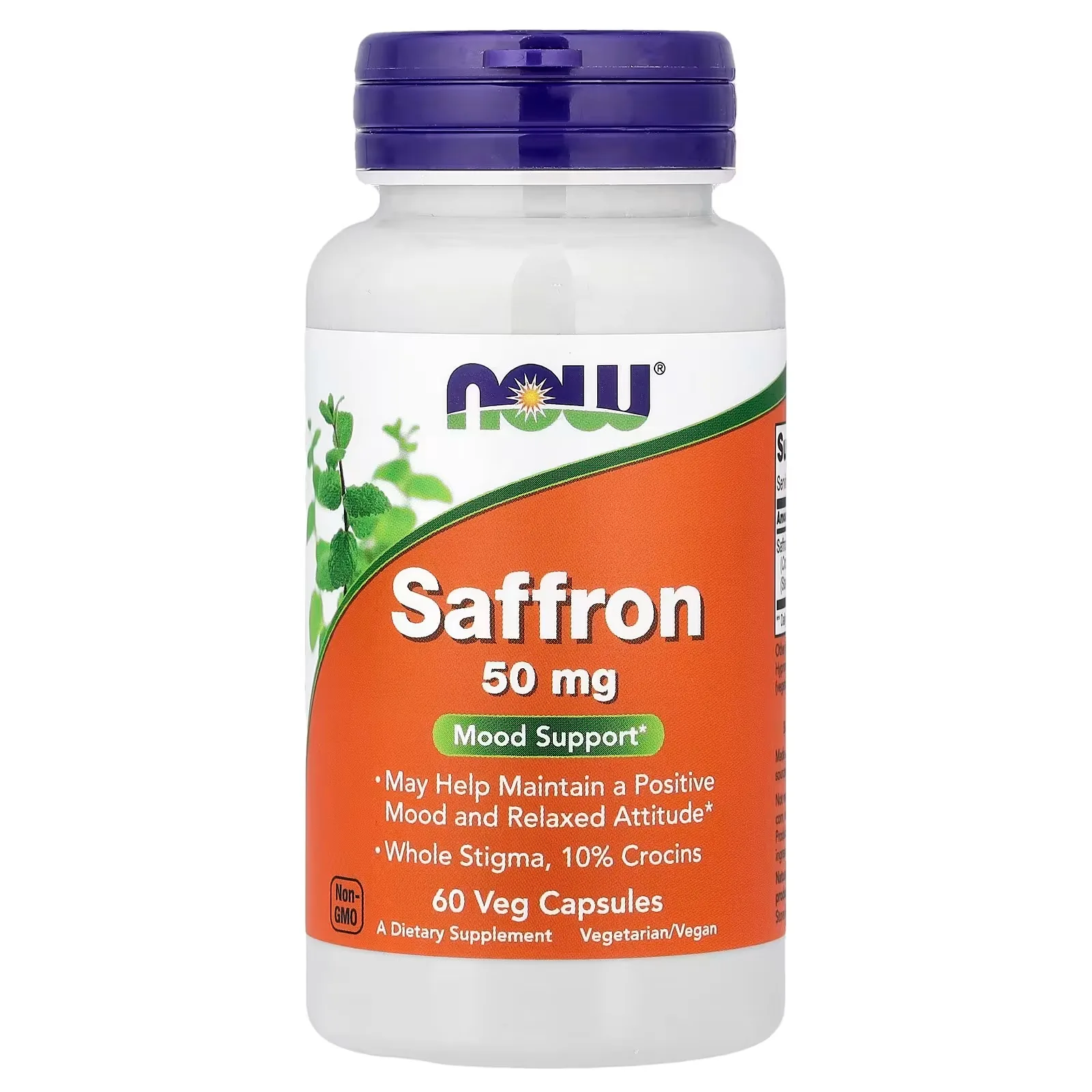 NOW Foods, Safran, 50 mg, 60 capsules végétales - MagniMarket