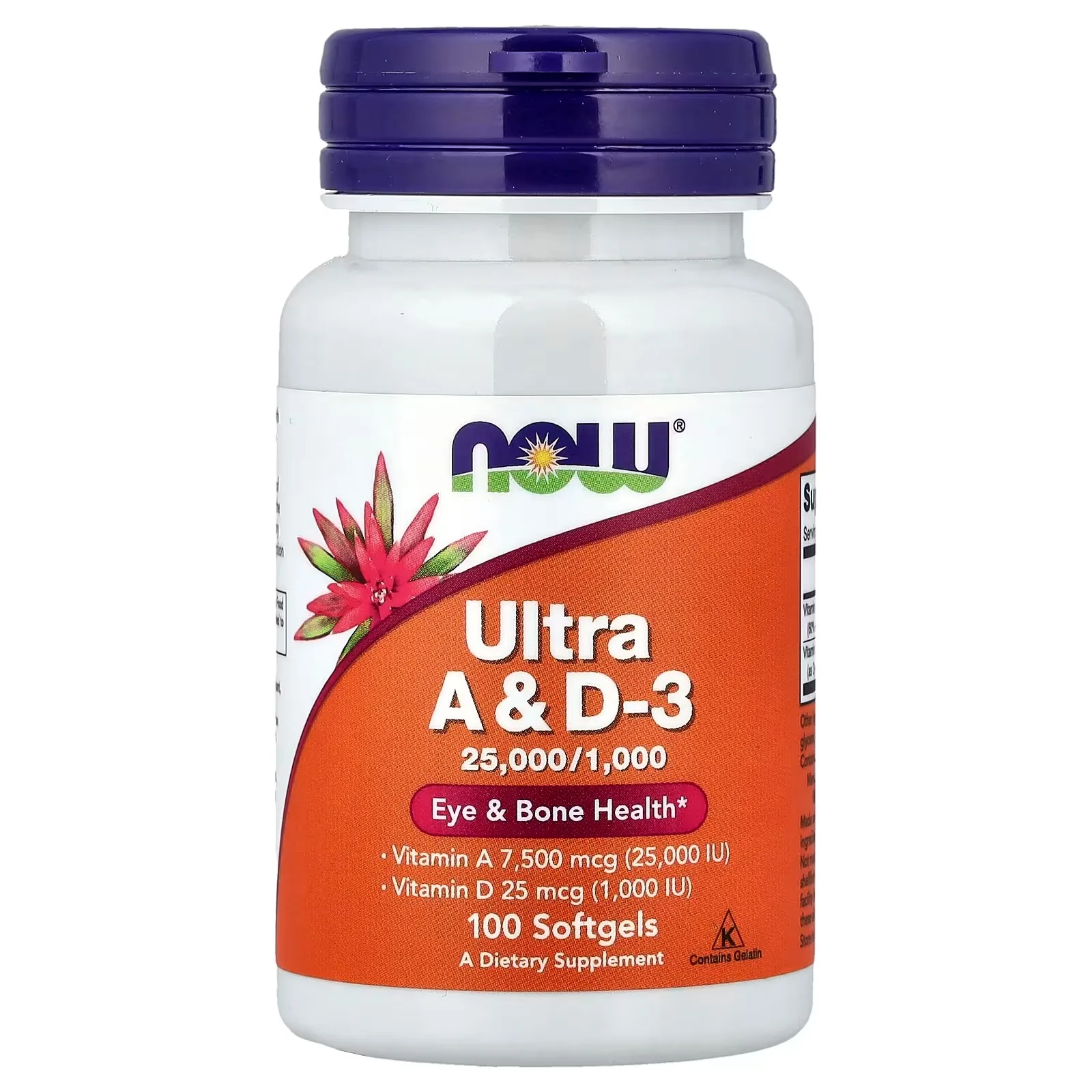 NOW Foods, Ultra A et D3, 100 capsules à enveloppe molle - MagniMarket