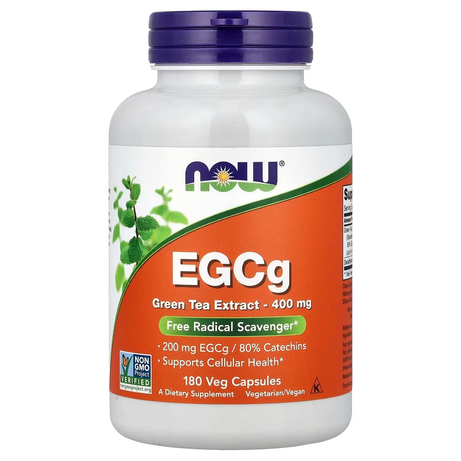 NOW Foods, Gallate d'épigallocatéchine, Extrait de thé vert, 400 mg, 180 capsules végétales - MagniMarket