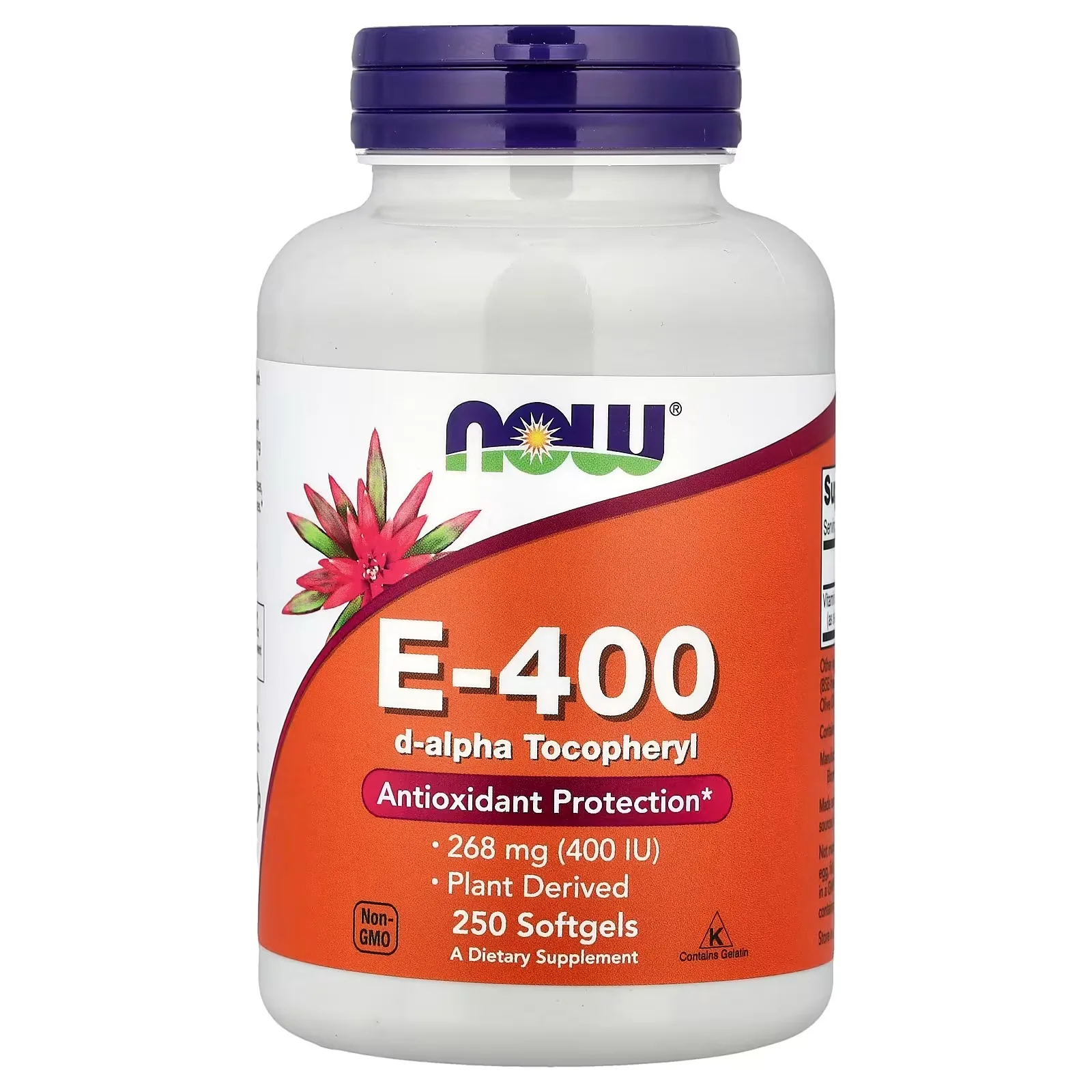 NOW Foods, E-400, 268 mg, 250 capsules à enveloppe molle - MagniMarket