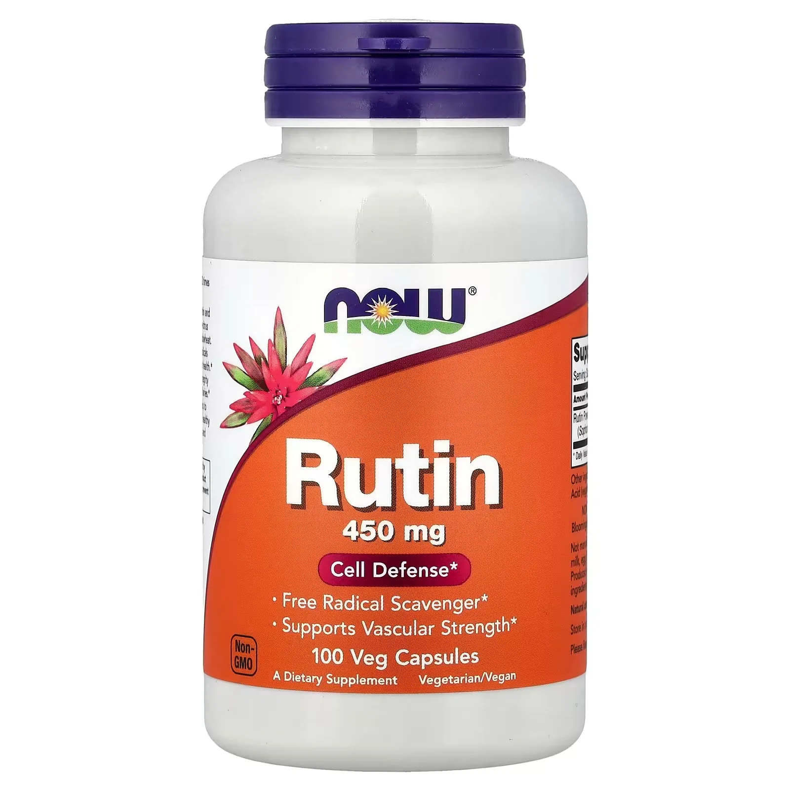 NOW Foods, Rutine, 450 mg, 100 capsules végétariennes - MagniMarket