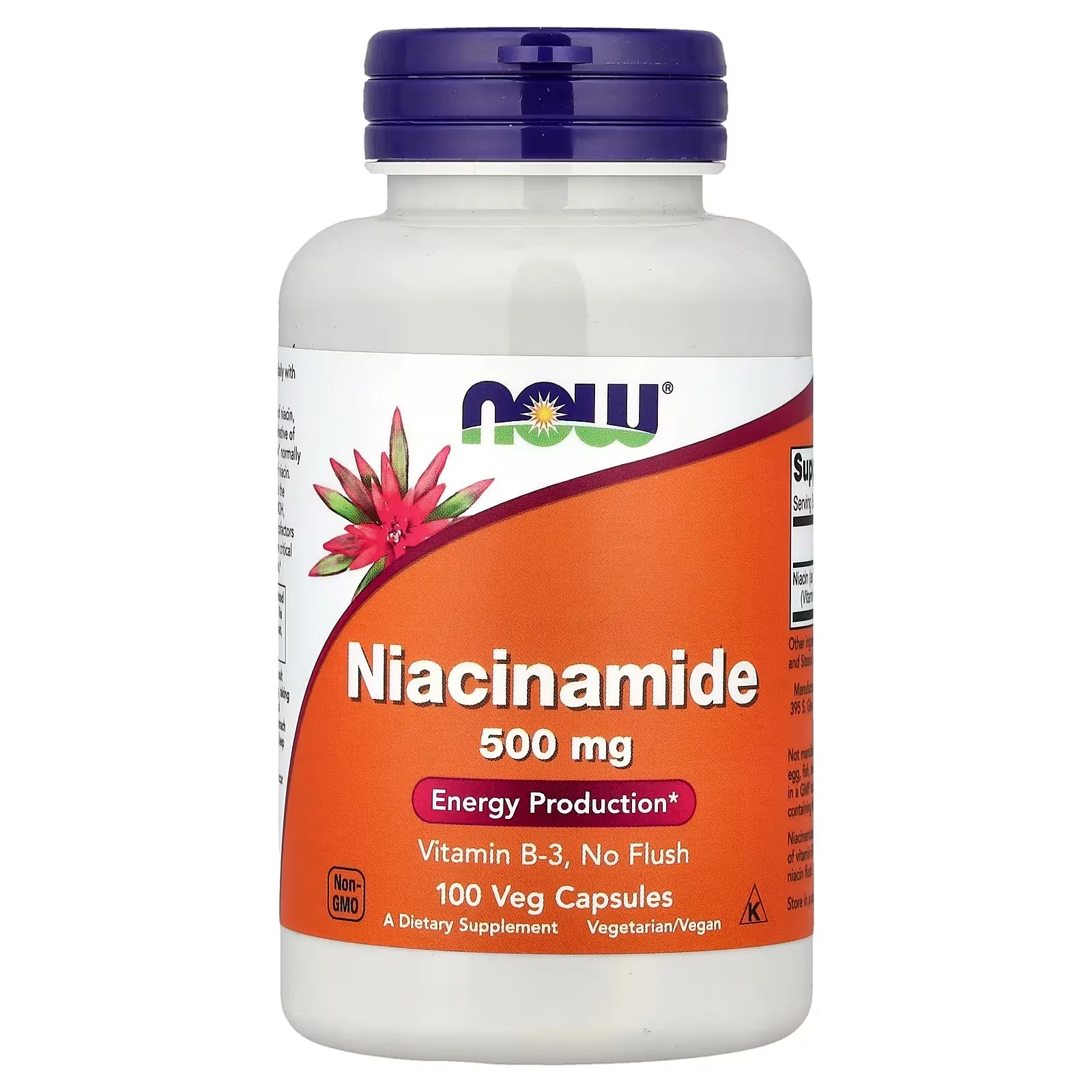 Now Foods, Nicotinamide, 500 mg, 100 capsules végétariennes - MagniMarket