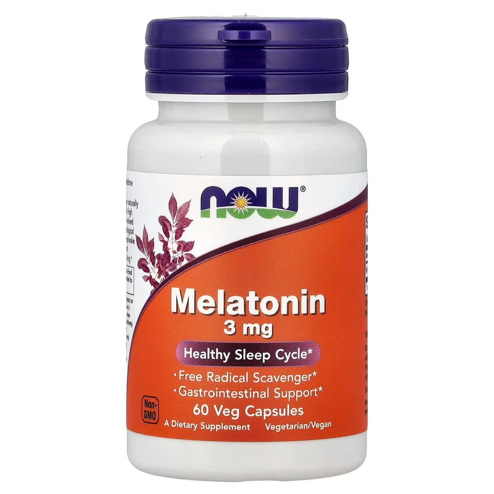 Now Foods, Mélatonine, 3 mg, 60 capsules végétales - MagniMarket