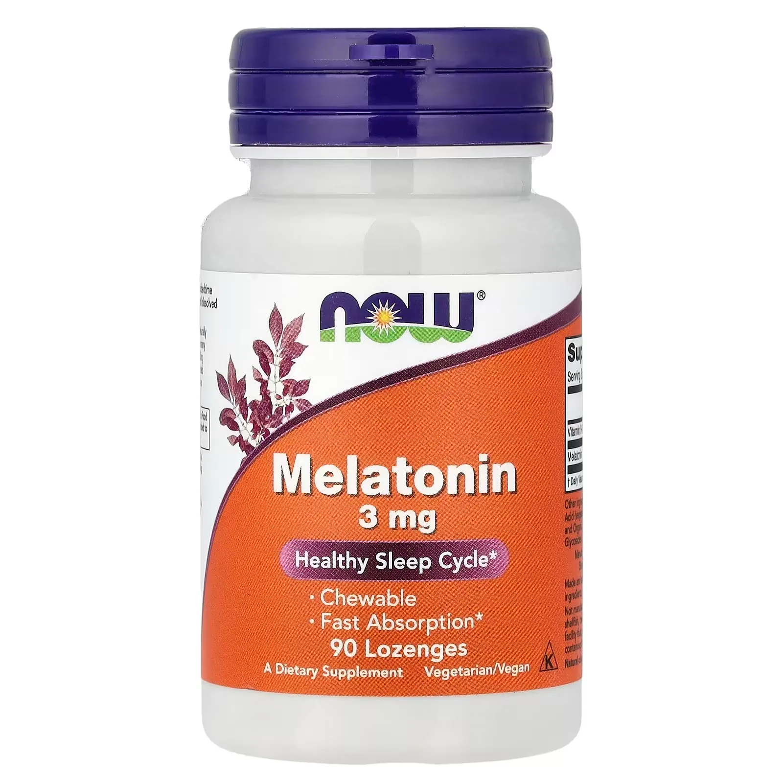 Now Foods, Mélatonine, 3 mg, 90 pastilles - MagniMarket