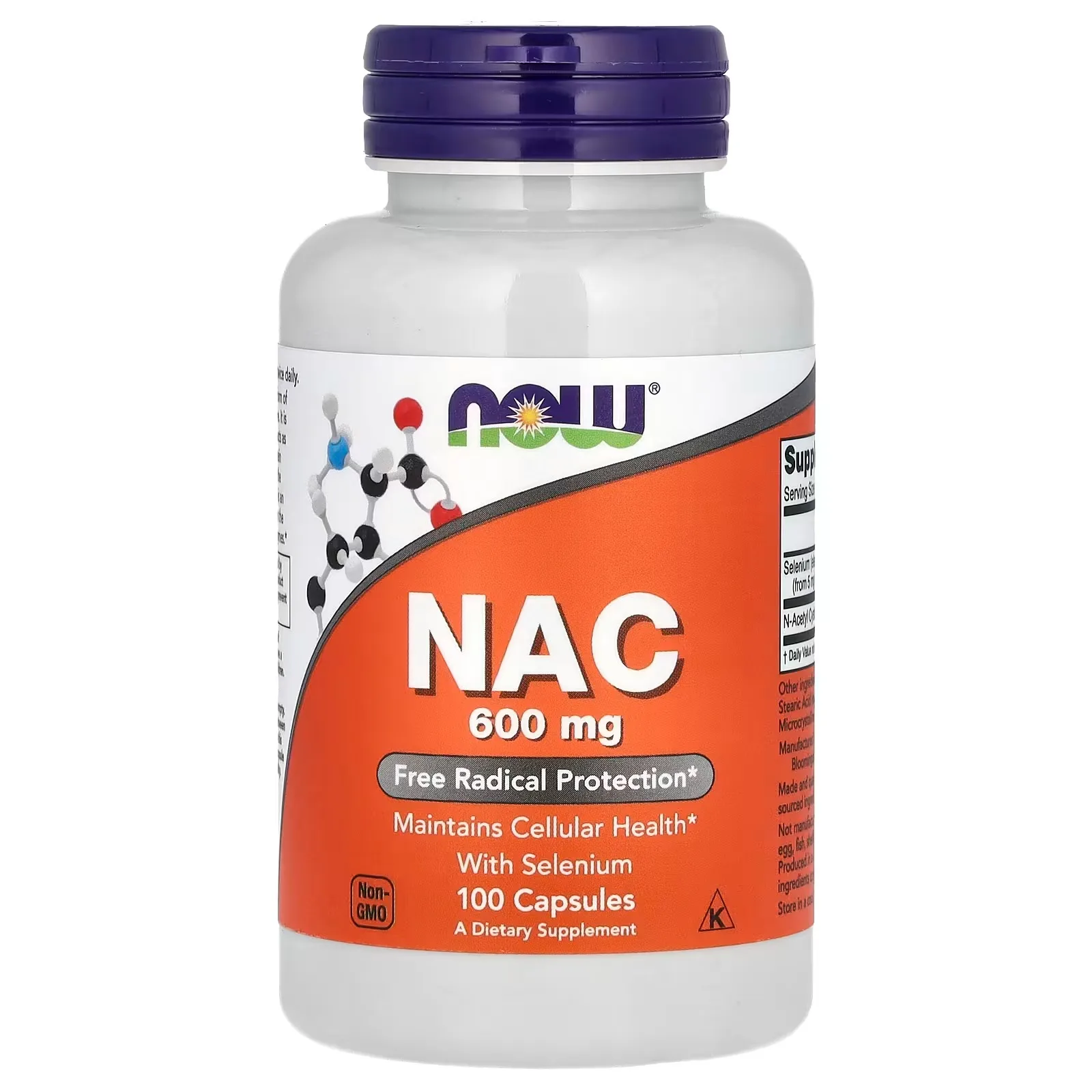 Now Foods, NAC avec sélénium, 100 capsules - MagniMarket