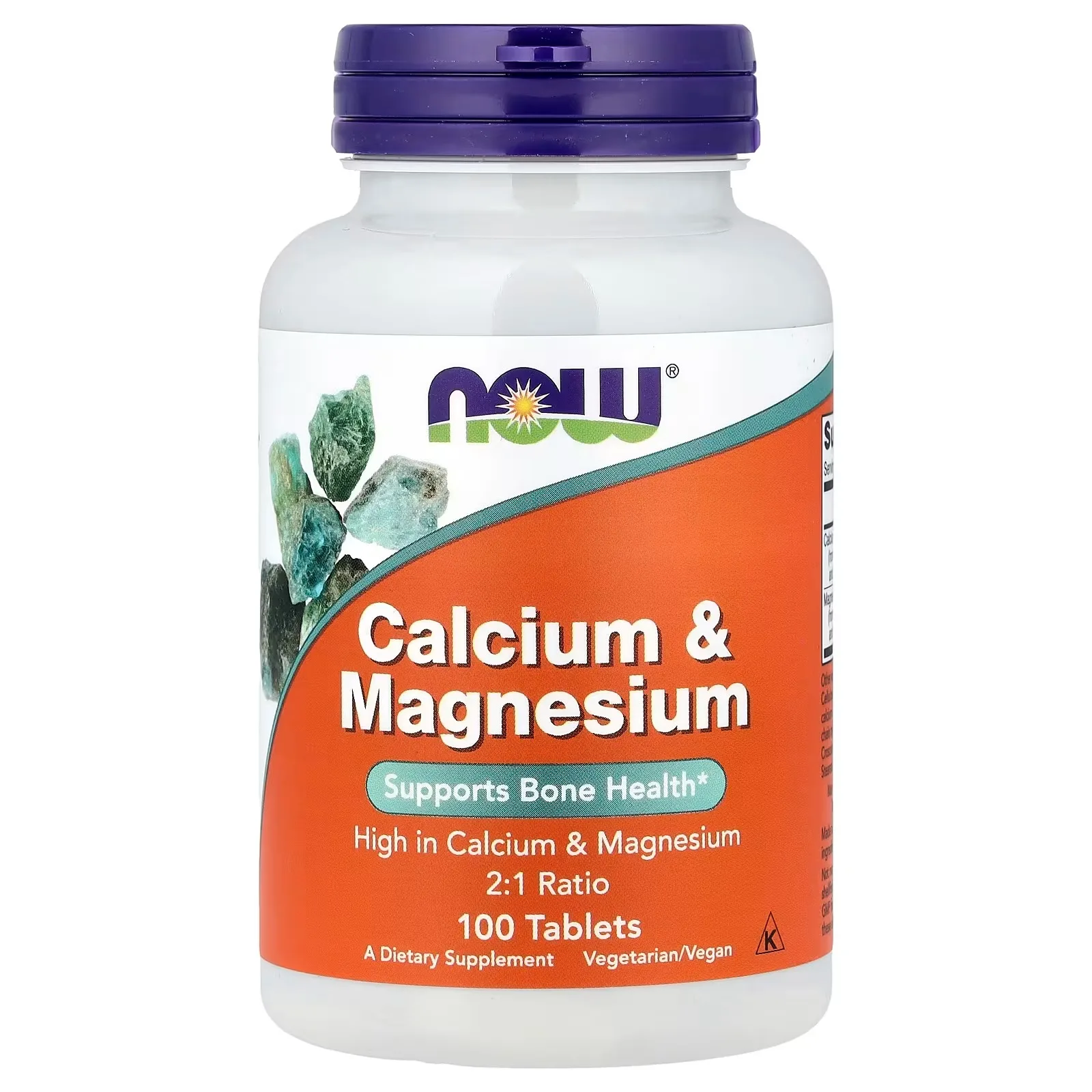 Now Foods, Calcium et magnésium, 100 comprimés - MagniMarket
