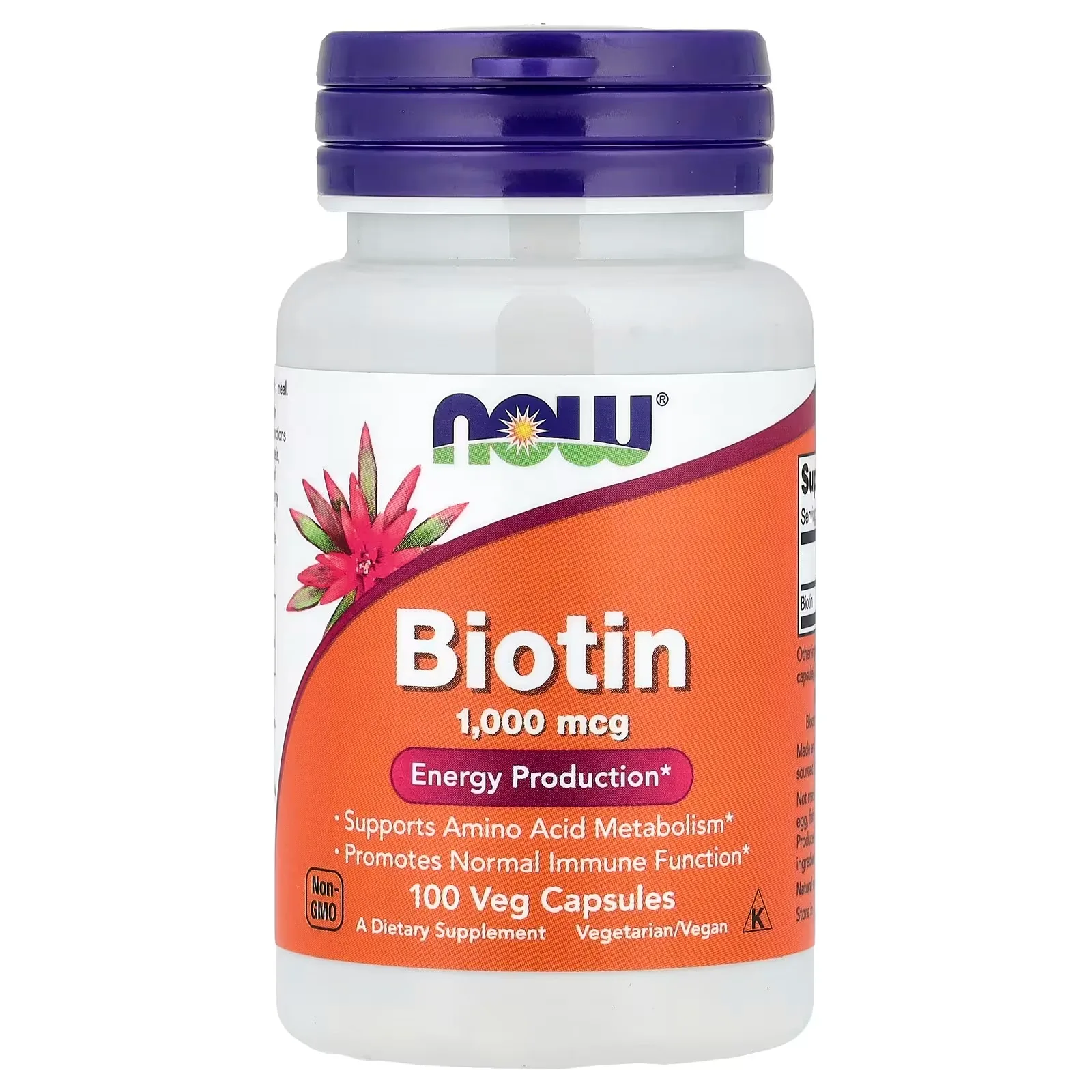 Now Foods, Biotine, 1000 µg, 100 capsules végétariennes - MagniMarket