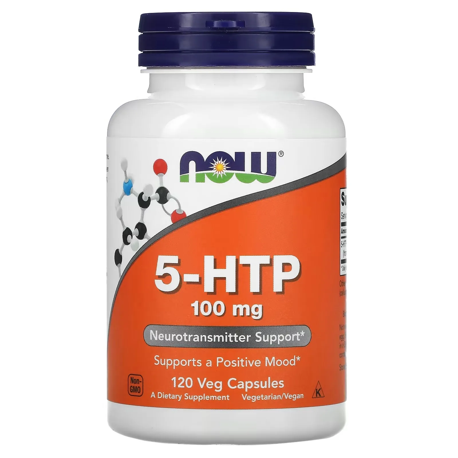 Now Foods, 5-HTP, 100 mg, 120 capsules végétales - MagniMarket