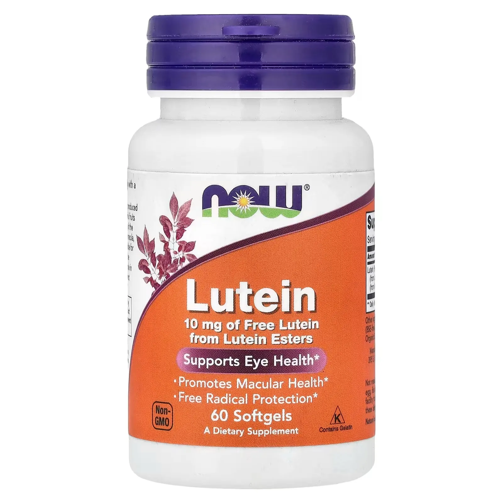 Now Foods, Lutéine, 10 mg, 60 capsules à enveloppe molle - MagniMarket