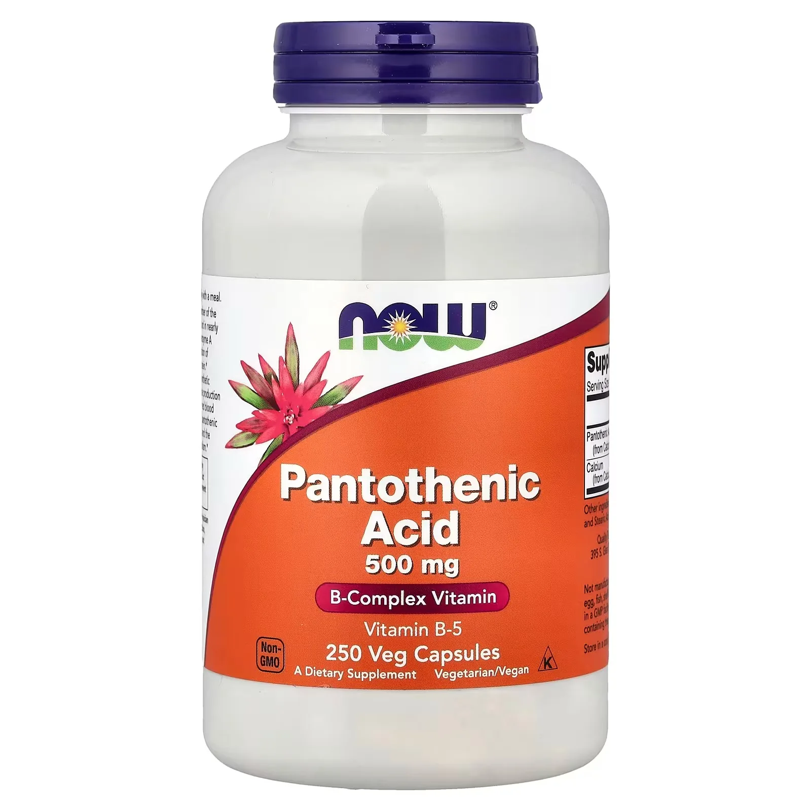 Now Foods, Acide pantothénique, 250 capsules végétales - MagniMarket