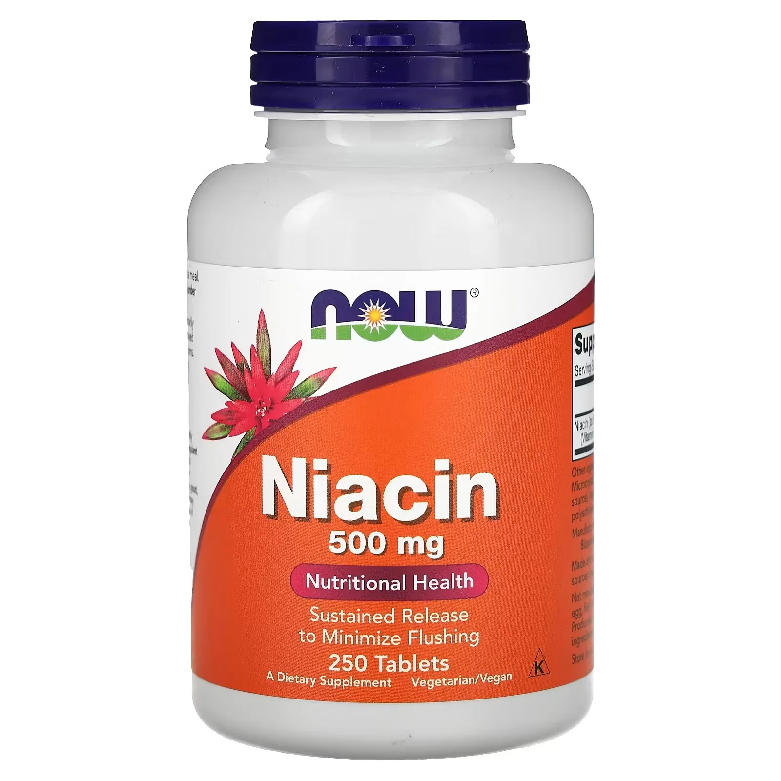 Now Foods, Niacine, 500 mg, 250 comprimés - MagniMarket
