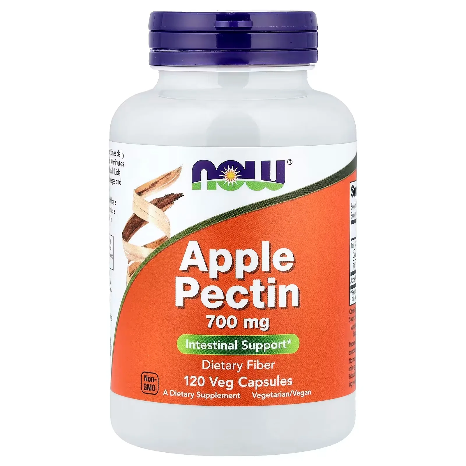 Now Foods, Pectine de pomme, 120 capsules végétales (0,7 g pièce) - MagniMarket