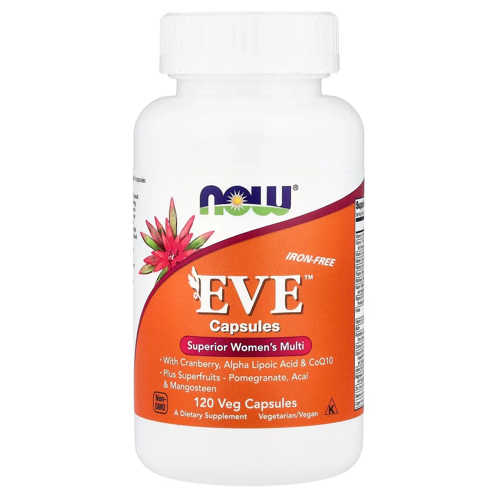 Now Foods, Eve™, Multivitamines pour femmes de qualité supérieure, Sans fer, 120 capsules végétales - MagniMarket
