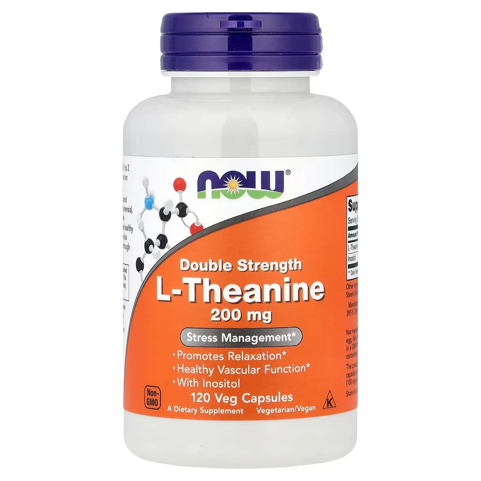 Now Foods, L-théanine, 120 capsules végétales - MagniMarket