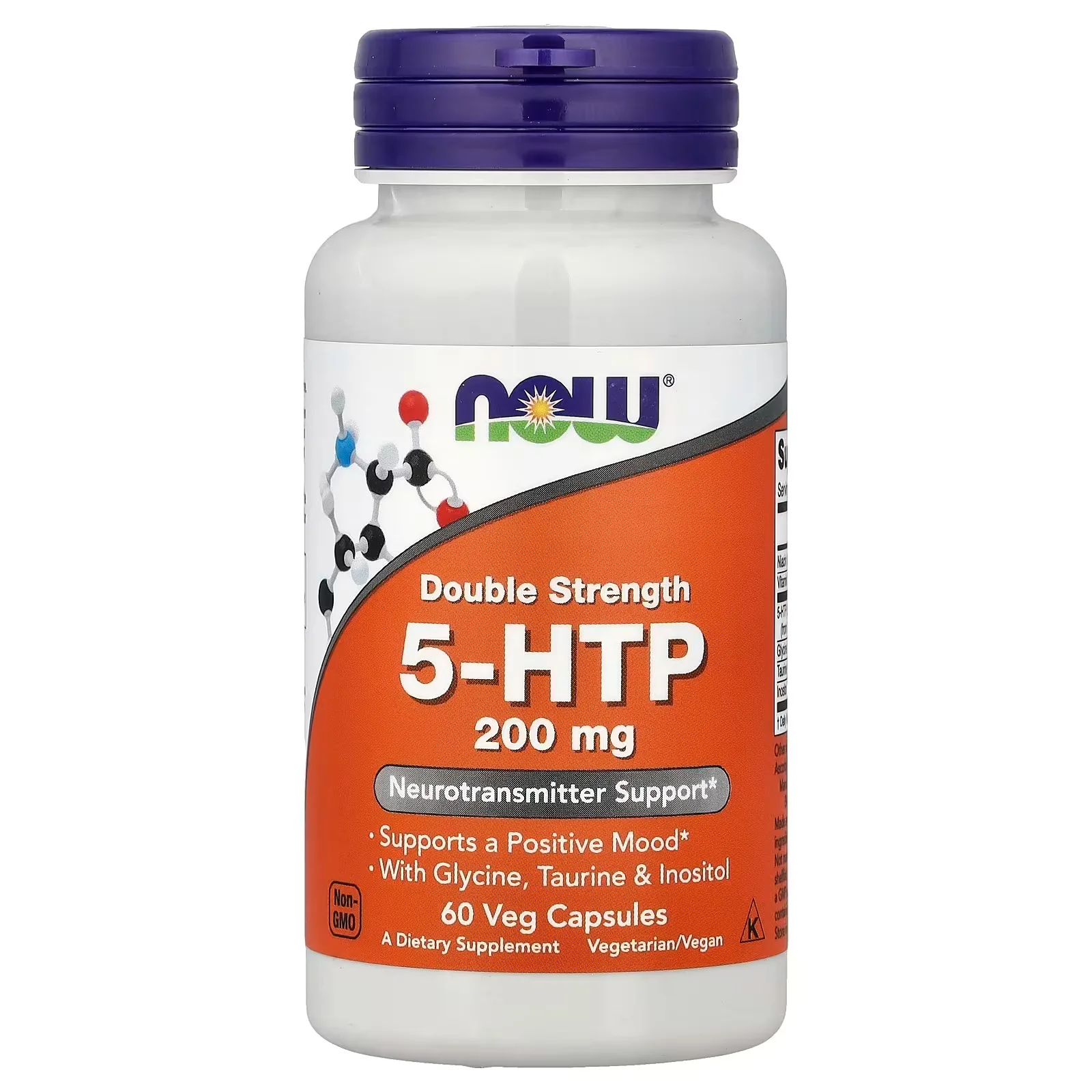 Now Foods, 5-HTP avec glycine, taurine et inositol, 60 capsules végétales - MagniMarket