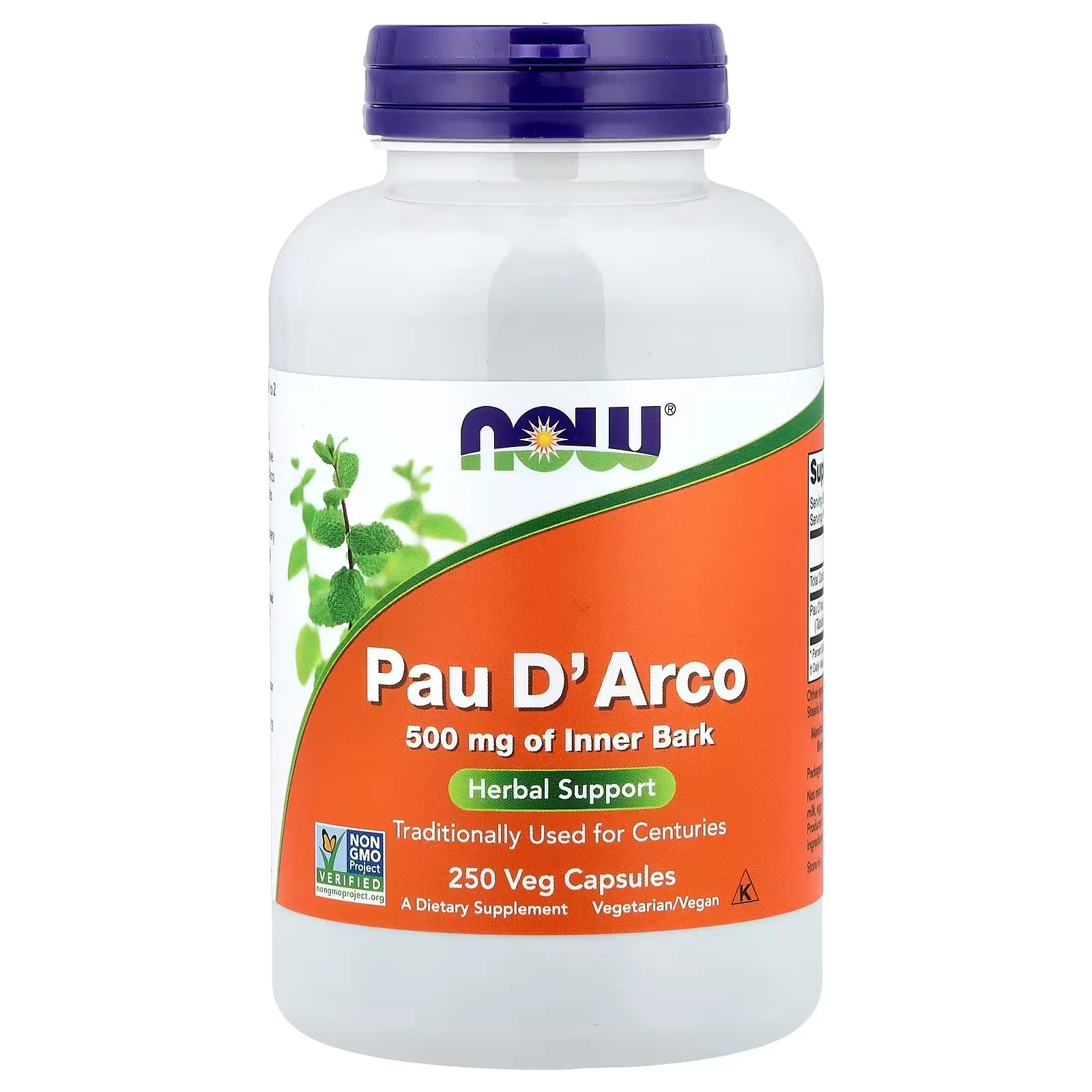 Now Foods, Pau d'arco, 500 mg, 250 capsules végétales - MagniMarket
