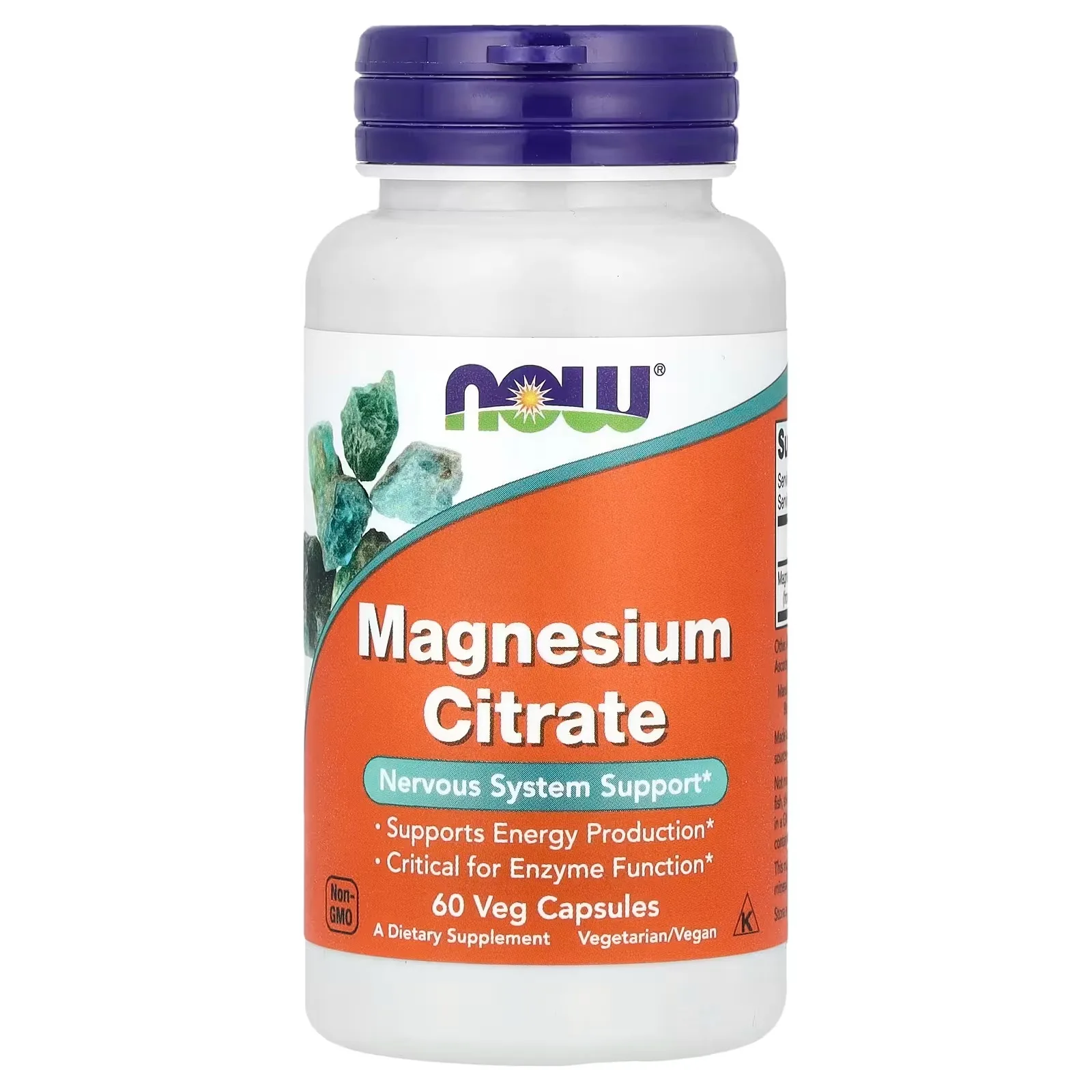 Now Foods, Citrate de magnésium, 60 capsules végétales (133 mg pièce) - MagniMarket