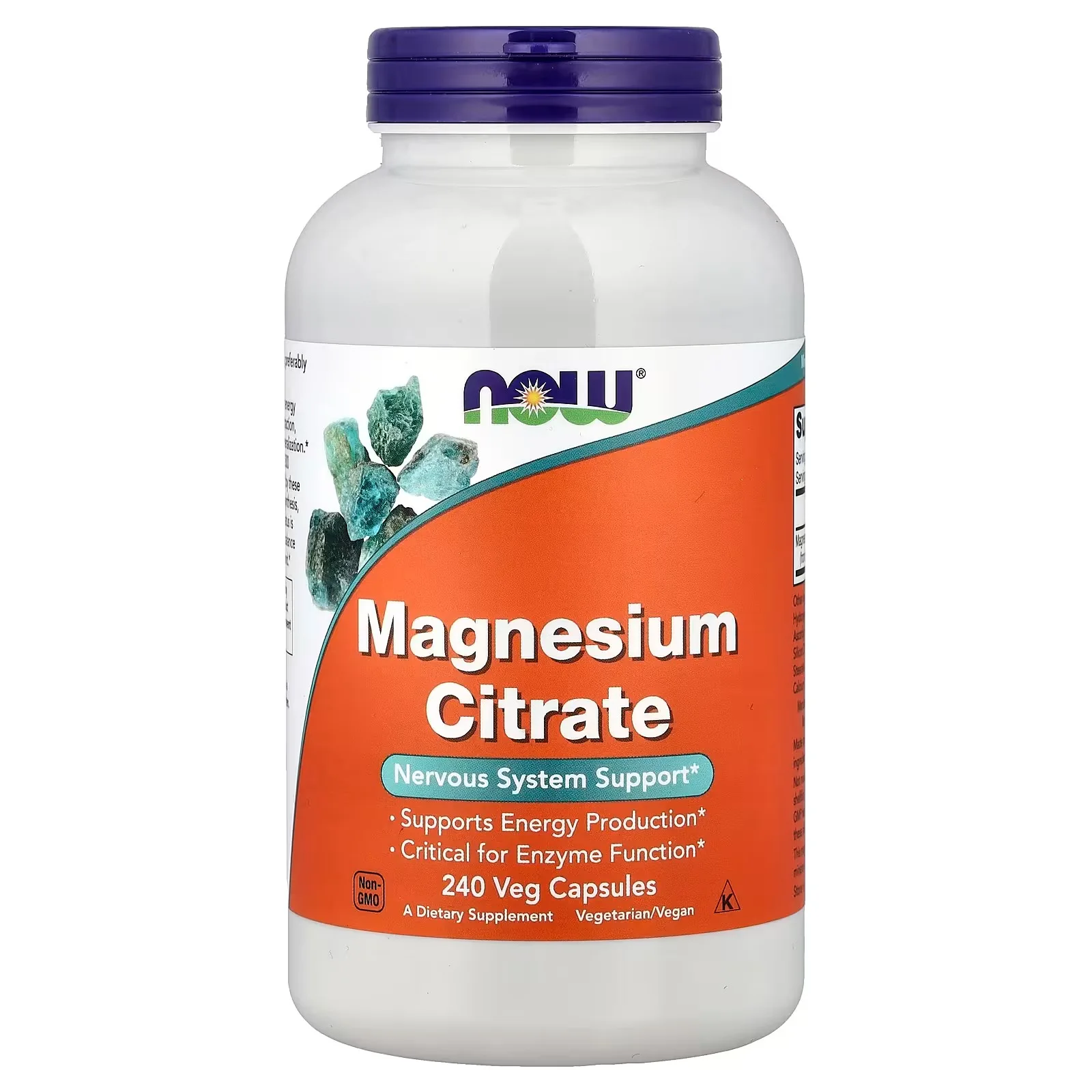Now Foods, Citrate de magnésium, 240 capsules végétales (133 mg pièce) - MagniMarket