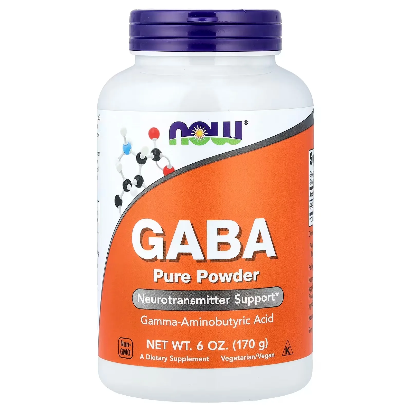 Now Foods, Poudre pure de GABA, 170 g - MagniMarket