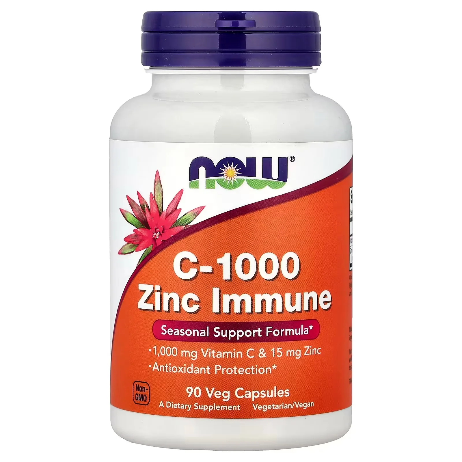 Now Foods, C-1000, Zinc immunitaire, 90 capsules végétales - MagniMarket