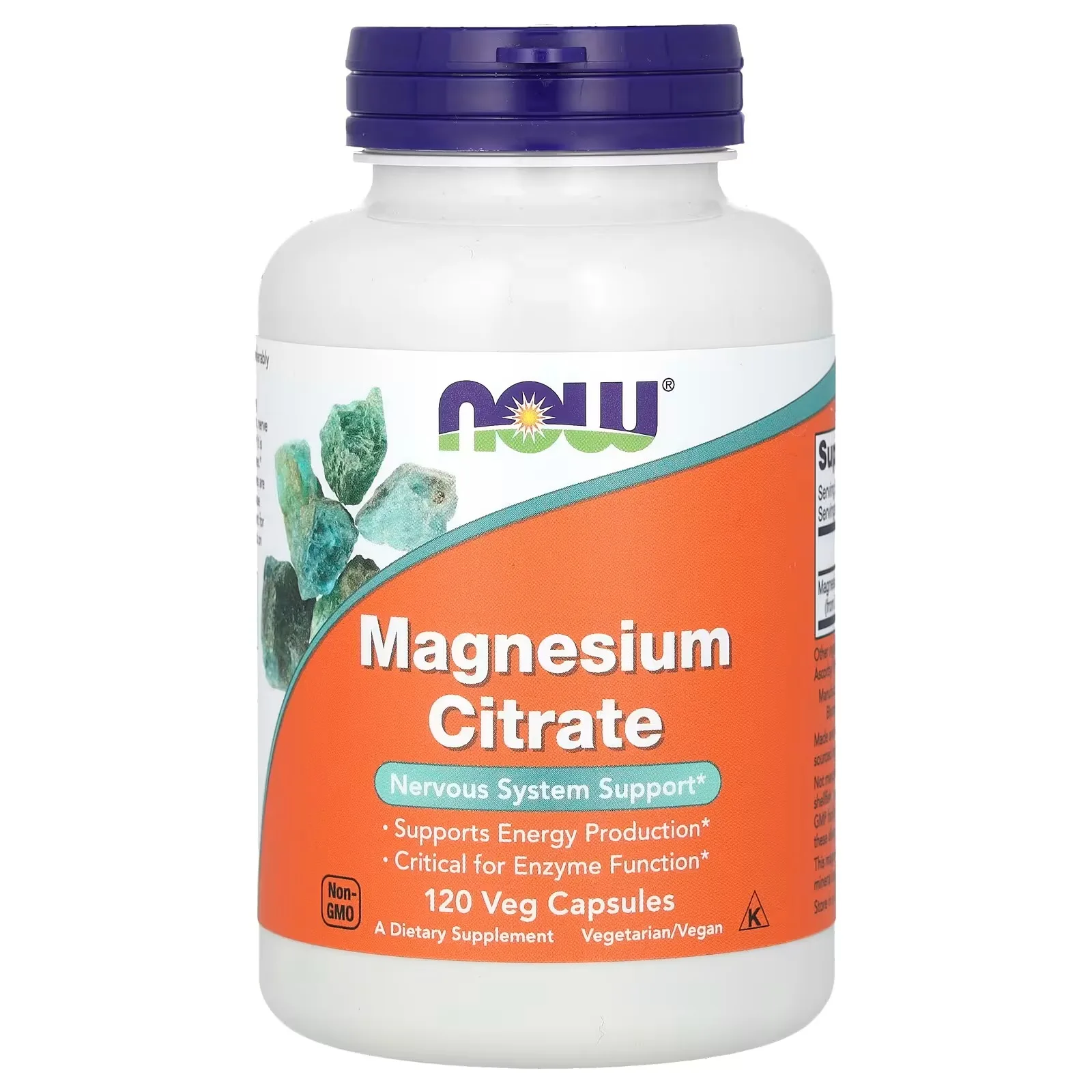 Now Foods, Citrate de magnésium, 120 capsules végétales (133 mg pièce) - MagniMarket