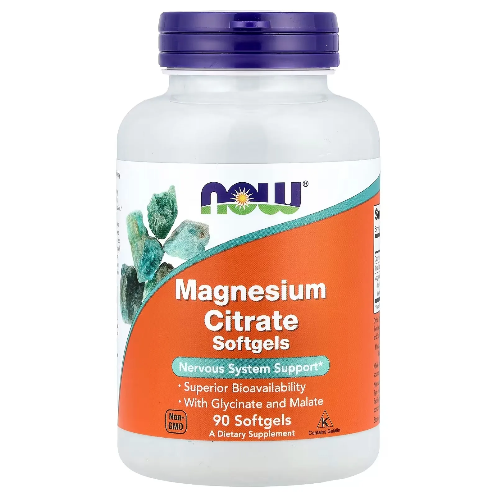 Now Foods, Citrate de magnésium, 90 capsules à enveloppe molle (133 mg pièce) - MagniMarket