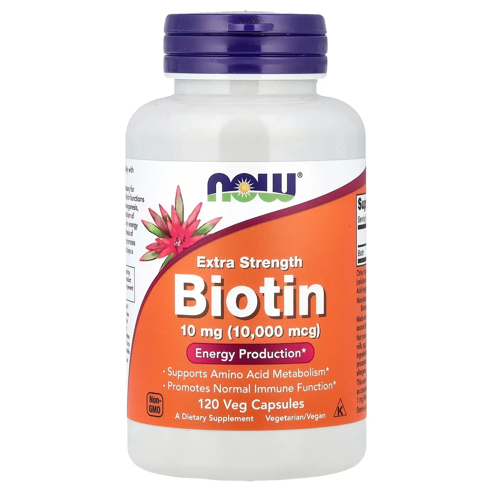 Now Foods, Biotine, 10 mg, 120 capsules végétales - MagniMarket