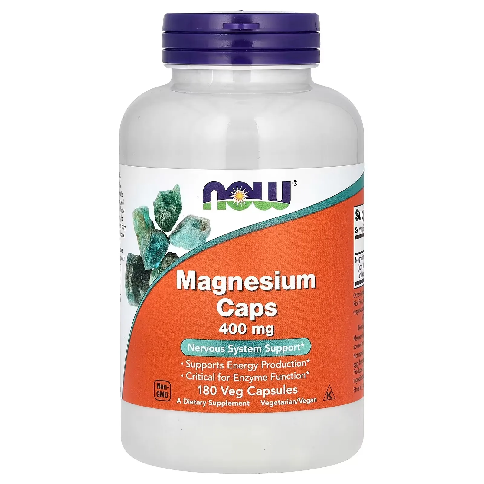 Now Foods, Capsules de magnésium, 400 mg, 180 capsules végétariennes - MagniMarket