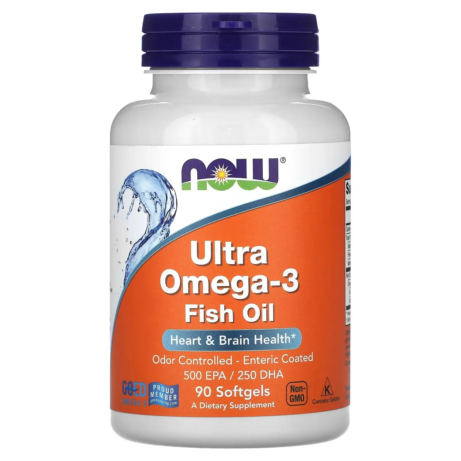 Now Foods, Huile de poisson ultra omega 3, 90 Softfgels - MagniMarket