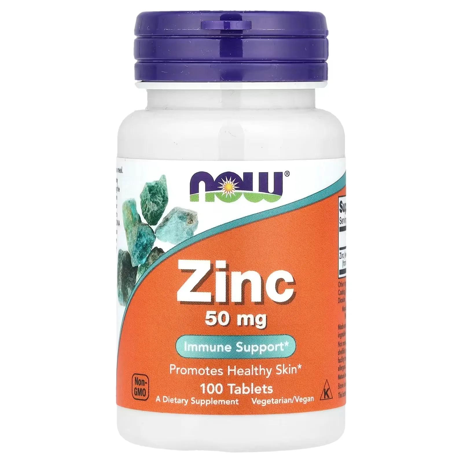Now Foods, Zinc, 50 mg, 100 comprimés - MagniMarket
