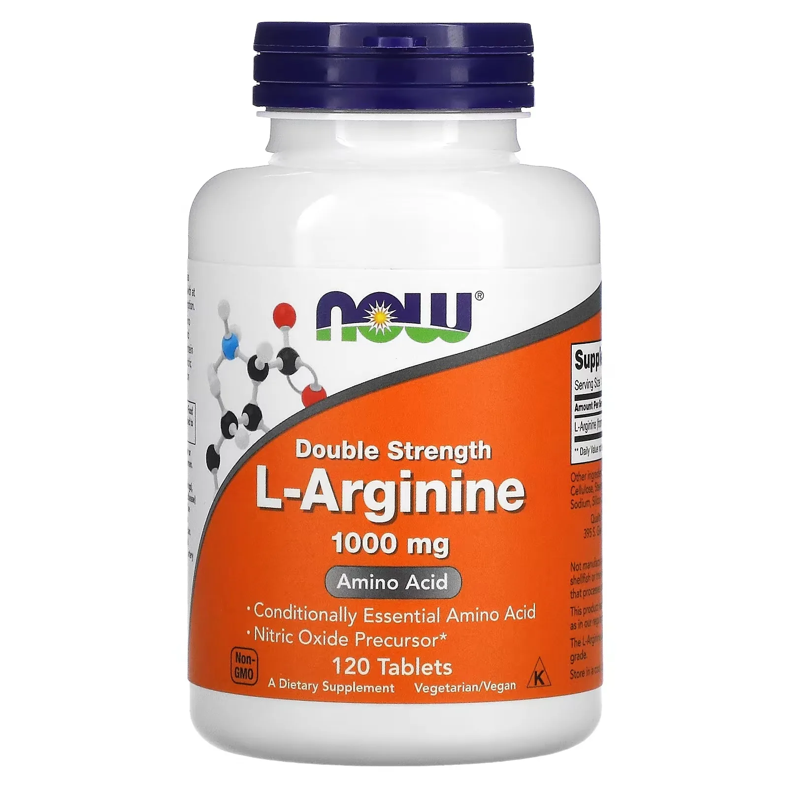 Now Foods, L-arginine, 1000 mg, 120 comprimés - MagniMarket