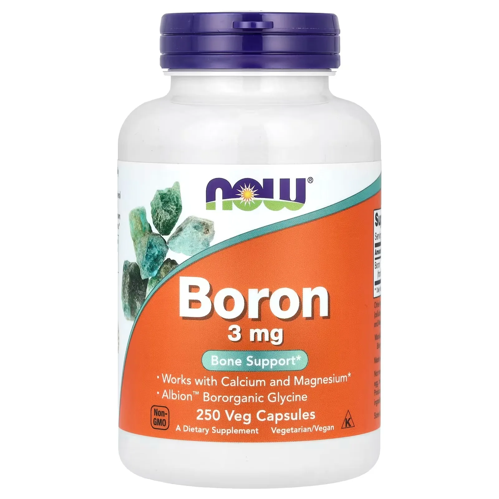 Now Foods, Bore, 3 mg, 250 capsules végétales - MagniMarket