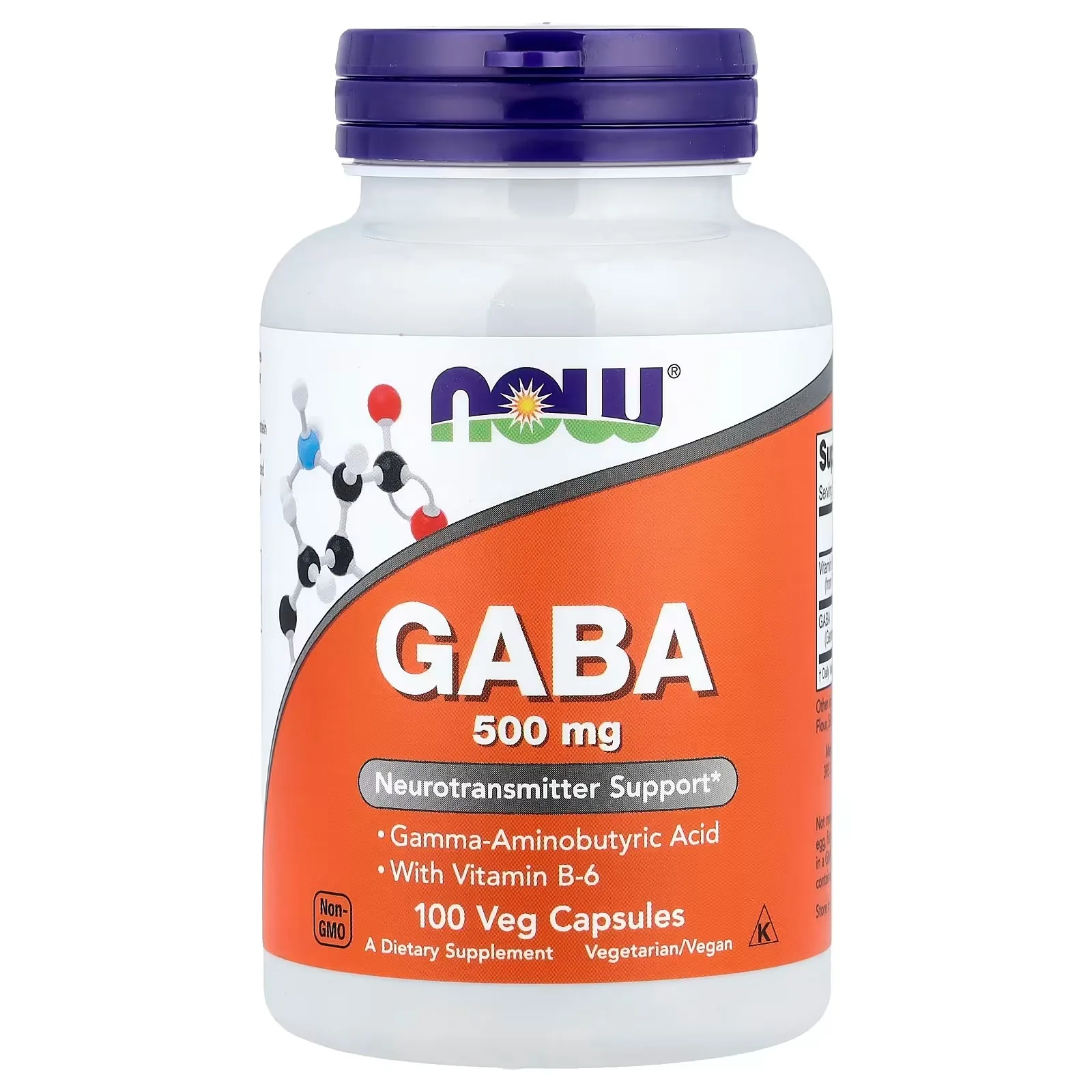 Now Foods, GABA, 100 capsules végétales - MagniMarket