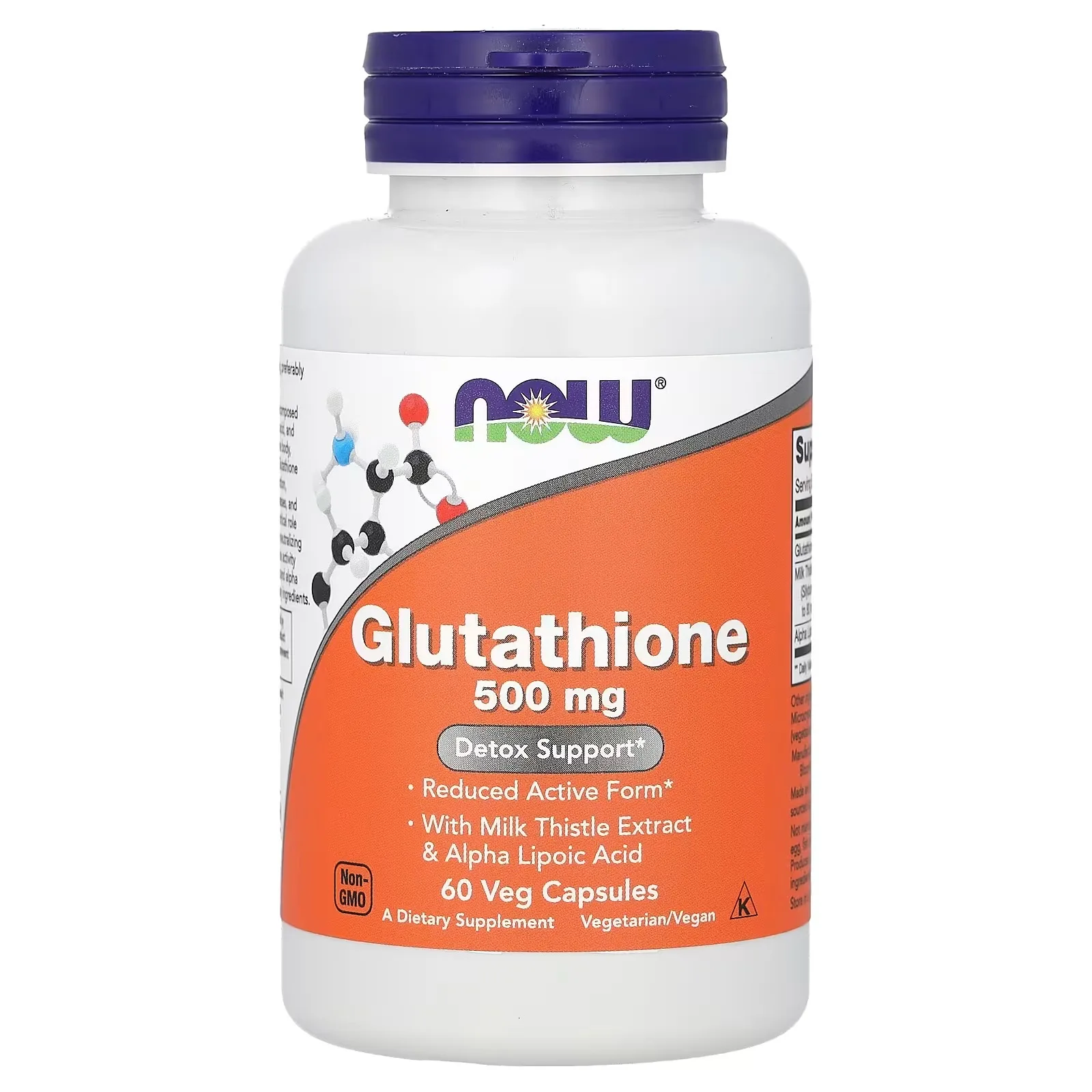Now Foods, Glutathion, extrait de chardon-Marie et acide alpha-lipoïque, 60 capsules végétales - MagniMarket