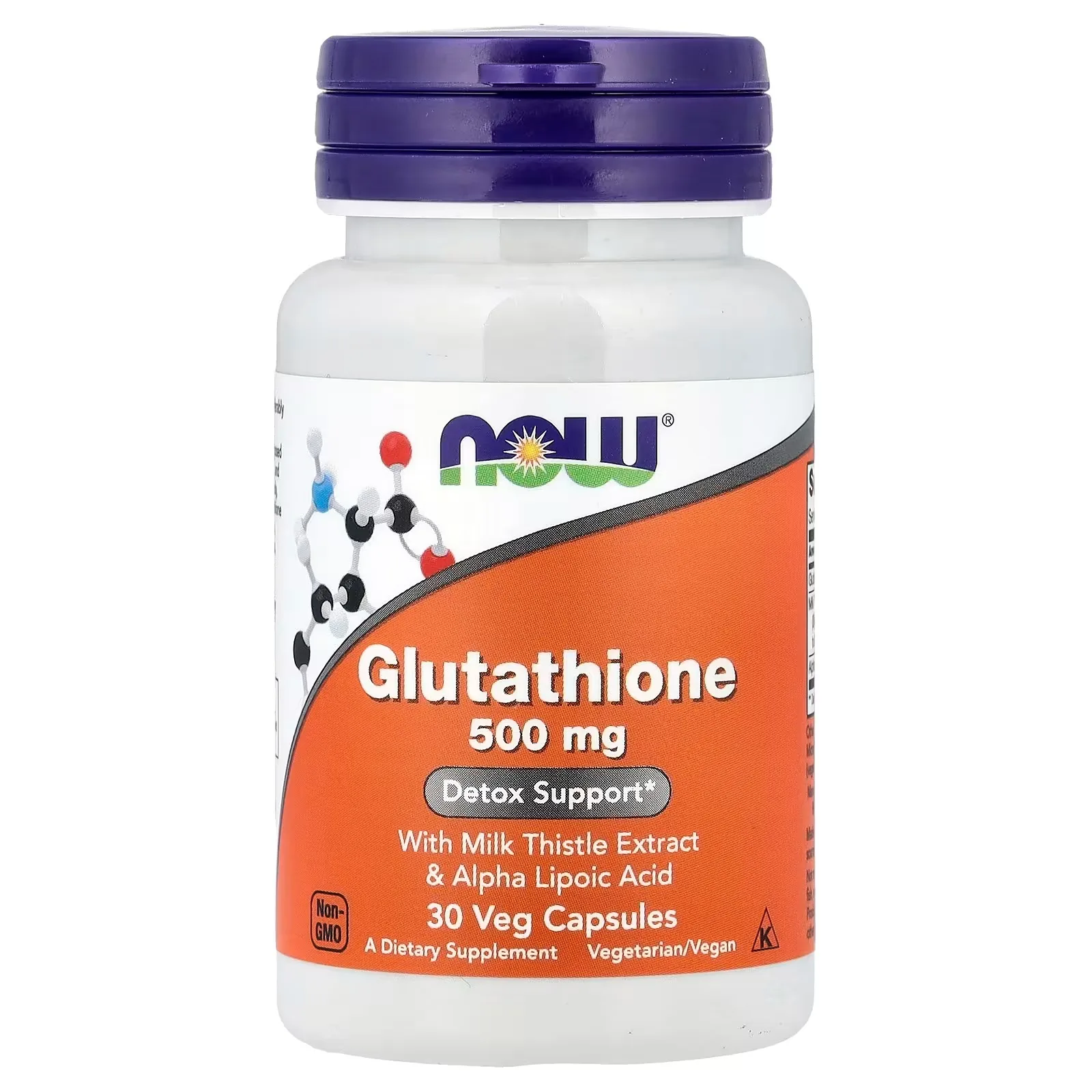 Now Foods, Glutathion, extrait de chardon-Marie et acide alpha-lipoïque, 30 capsules végétales - MagniMarket