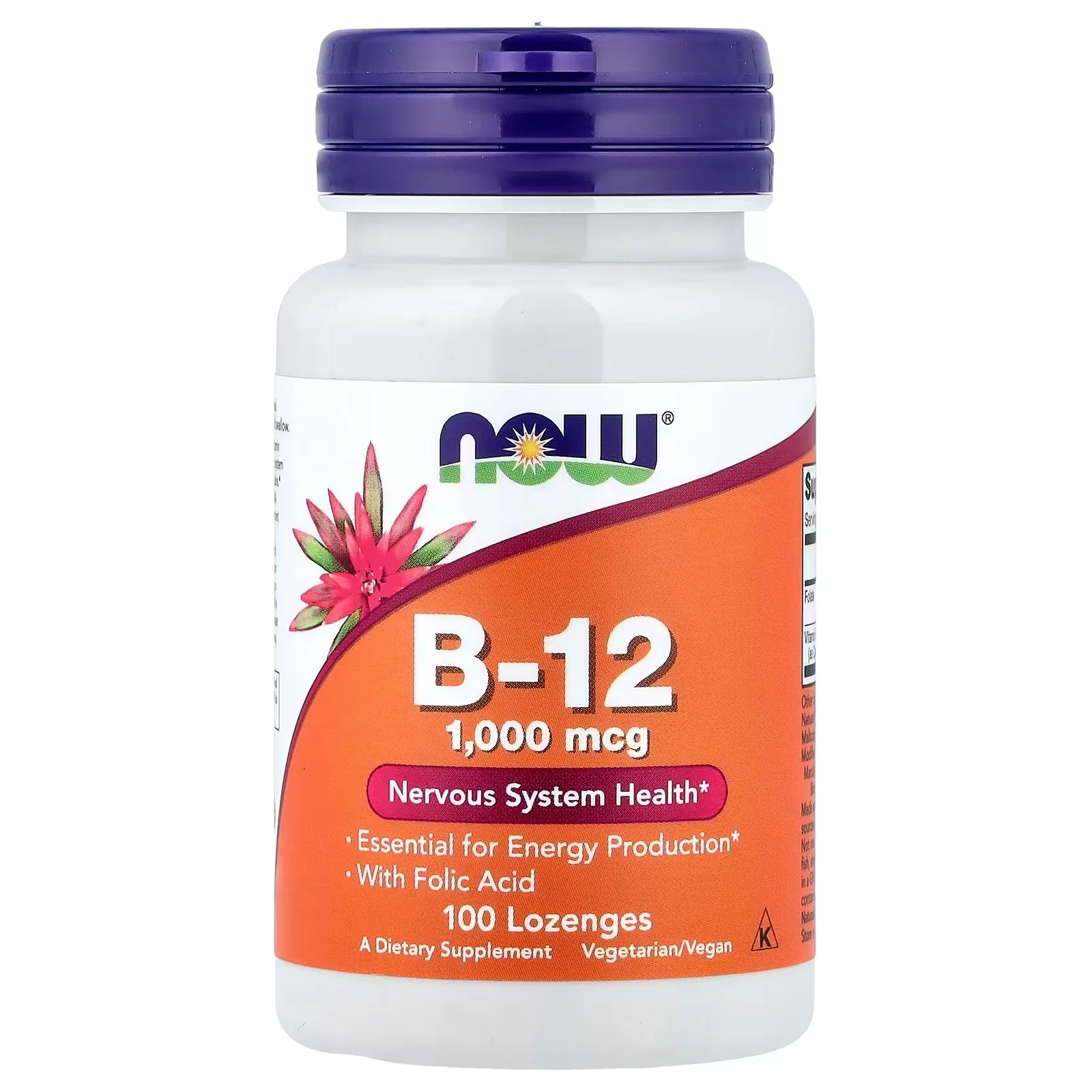 Now Foods, Vitamine B12, 100 pastilles - MagniMarket