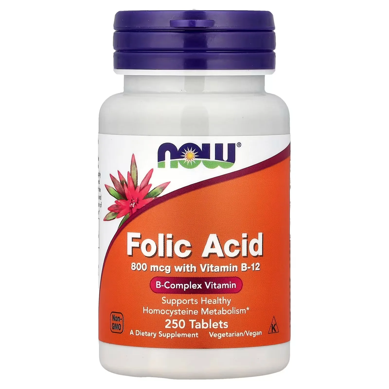 Now Foods, Acide folique, 250 comprimés - MagniMarket
