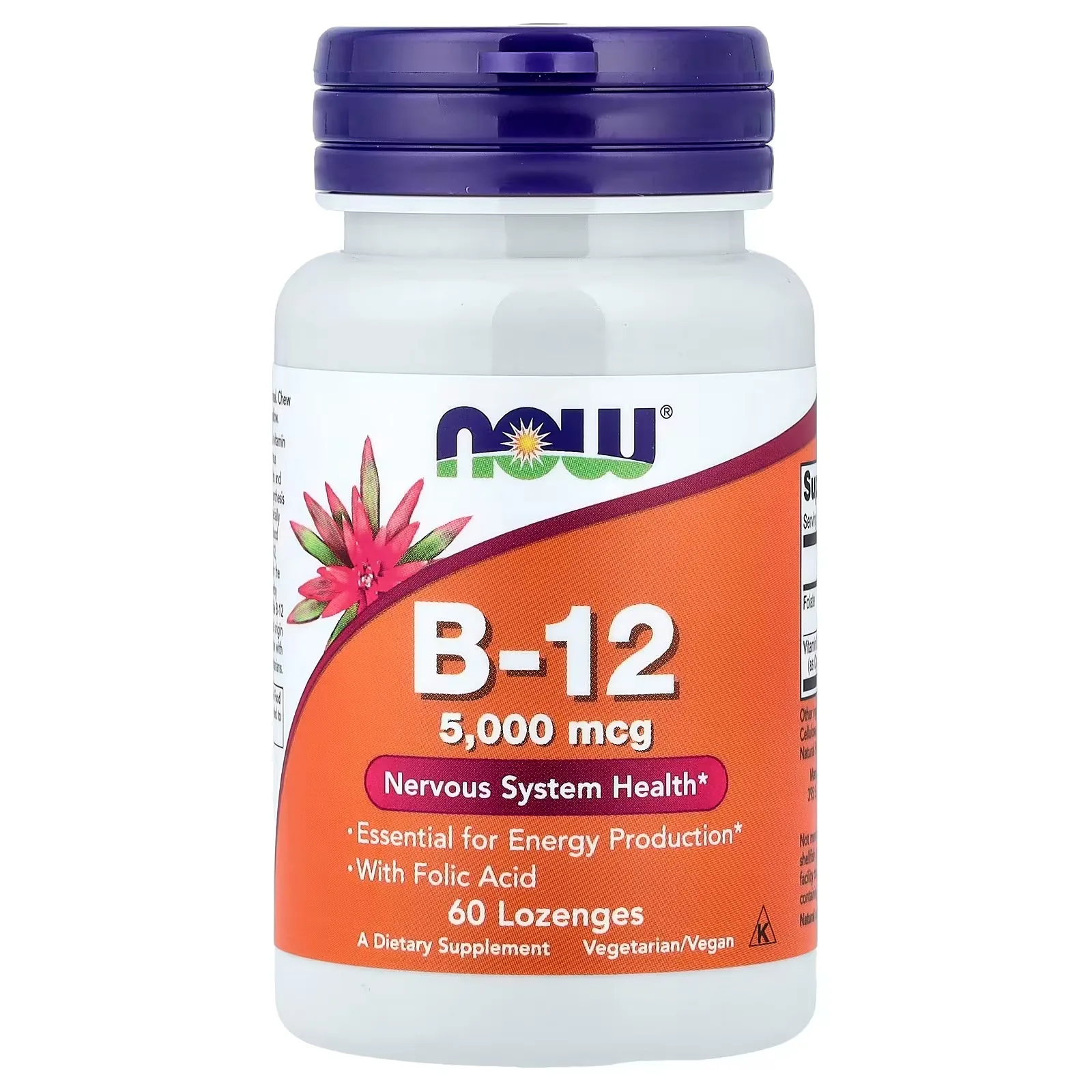 Now Foods, Vitamine B12, 60 pastilles - MagniMarket